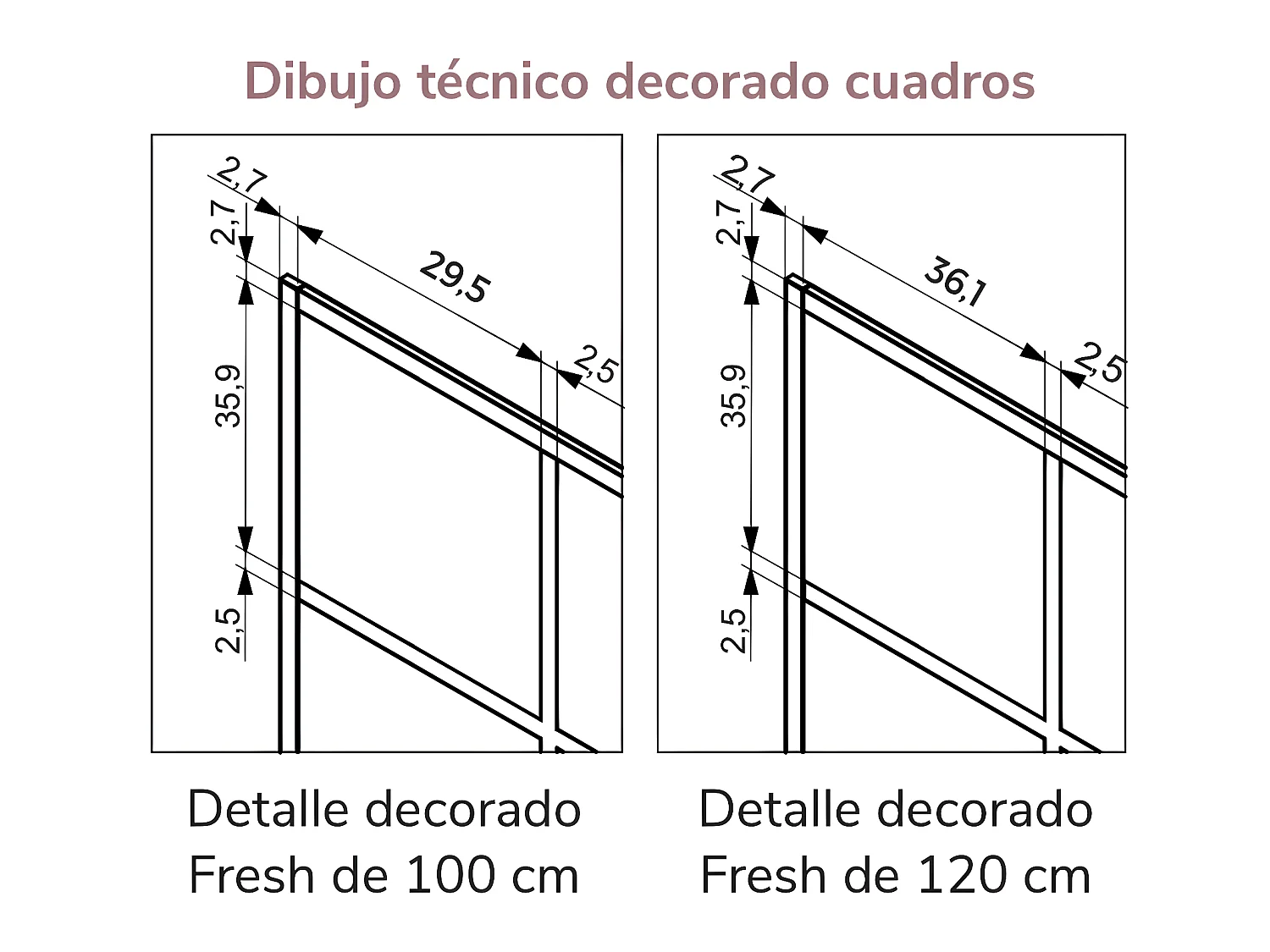 Panel fijo de ducha 90 cm FRESH INDUSTRIAL Decorado cuadros