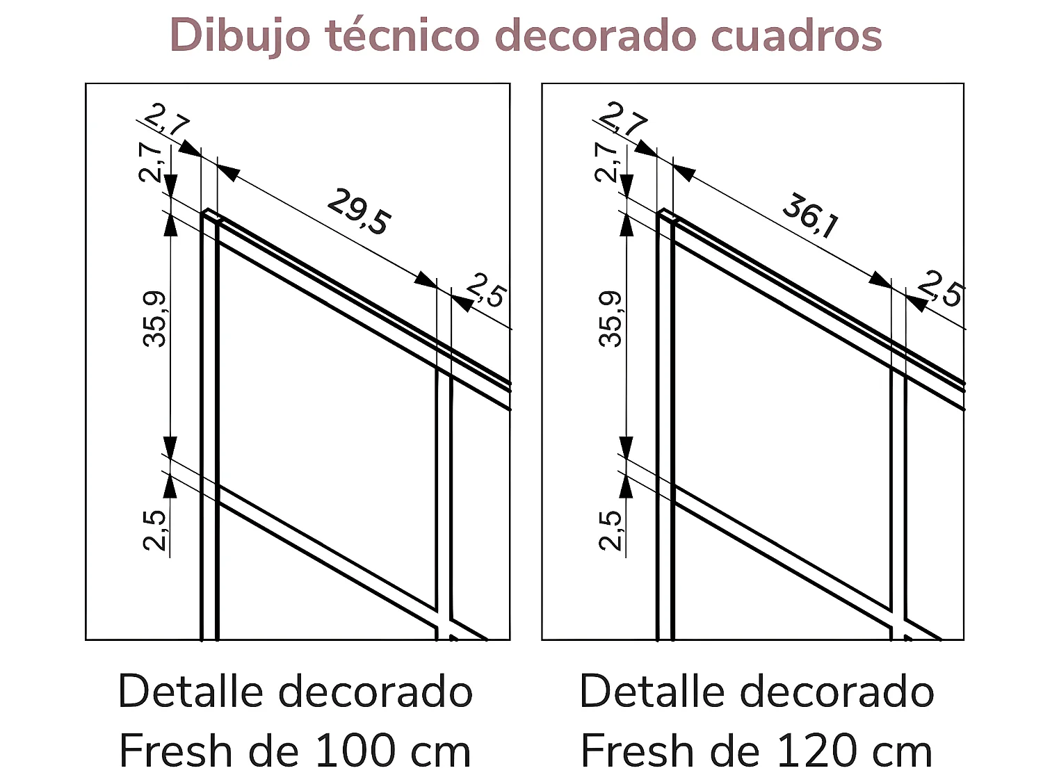 Panel fijo de ducha 110 cm FRESH INDUSTRIAL Decorado cuadros
