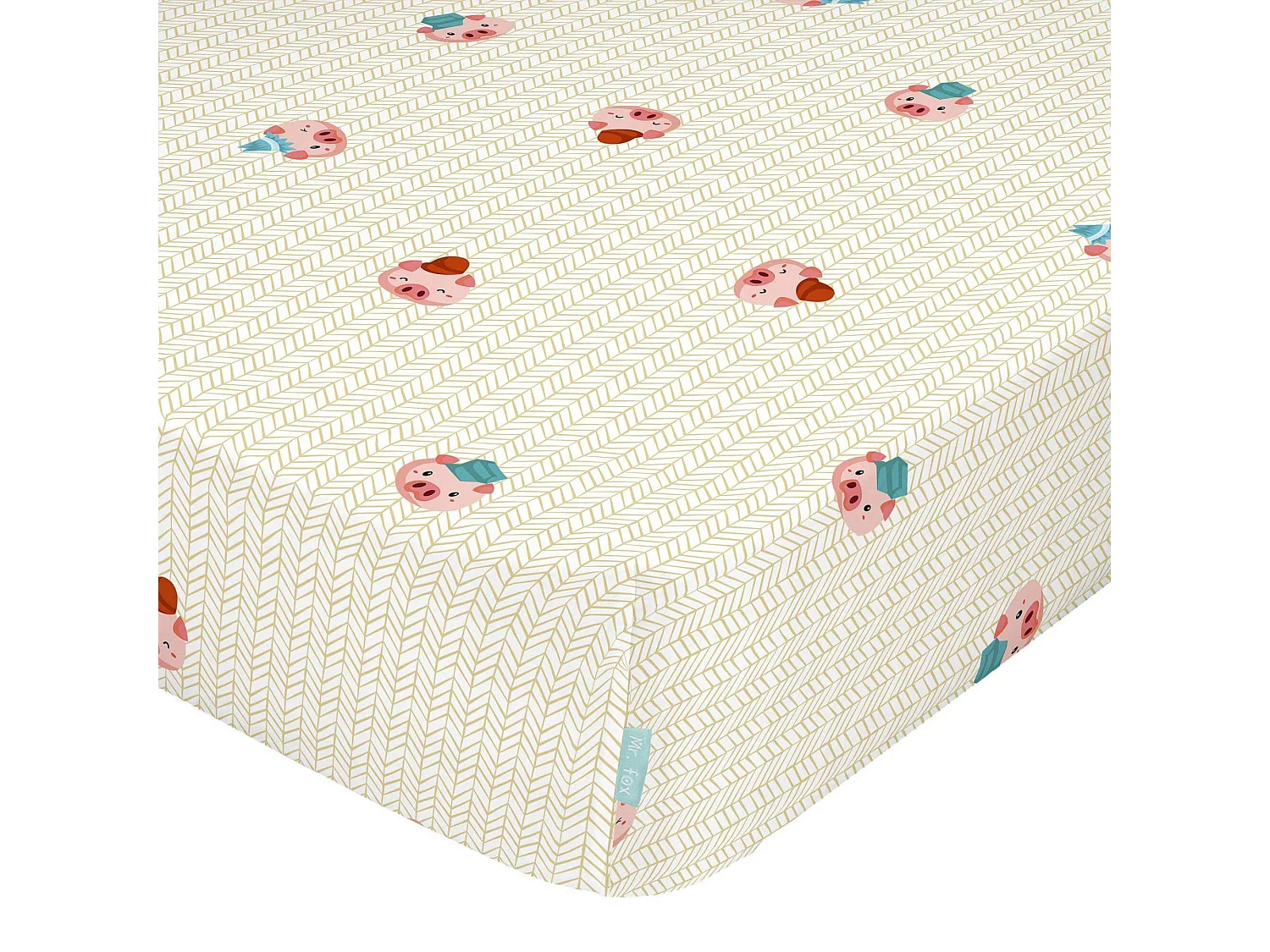 Drap-housse Lit Bébé 70x140 cm Piggys