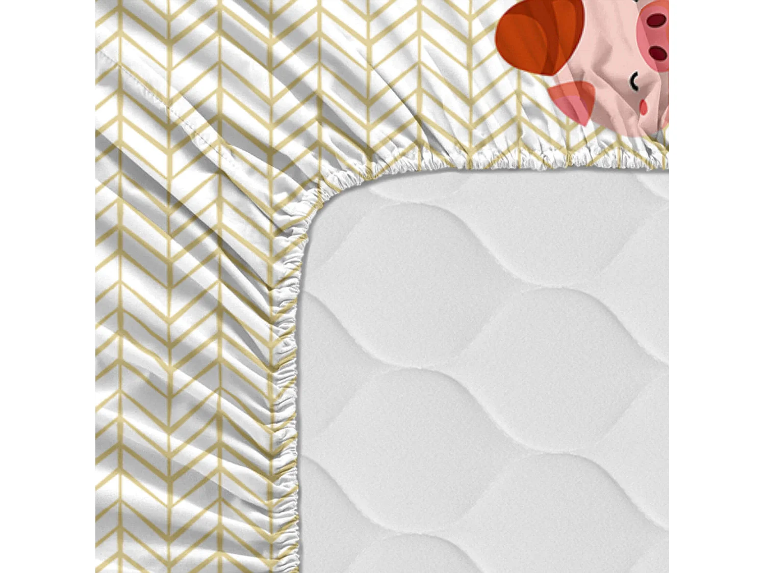 Drap-housse Lit Bébé 70x140 cm Piggys