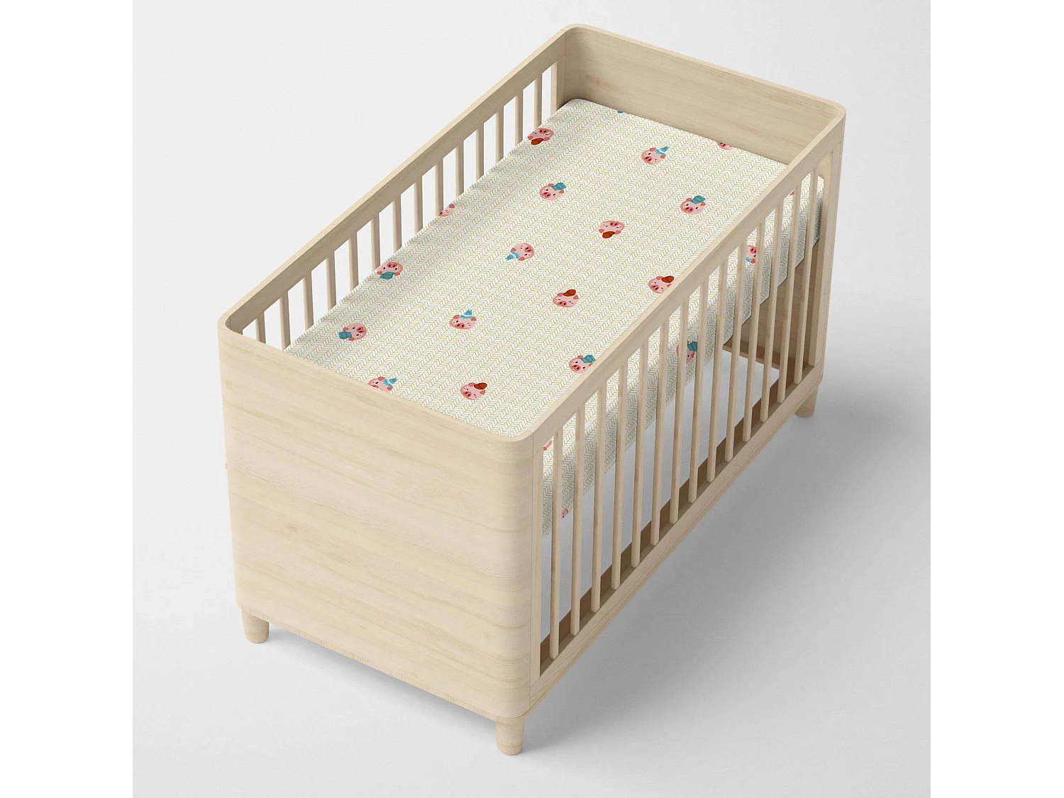 Drap-housse Lit Bébé 70x140 cm Piggys