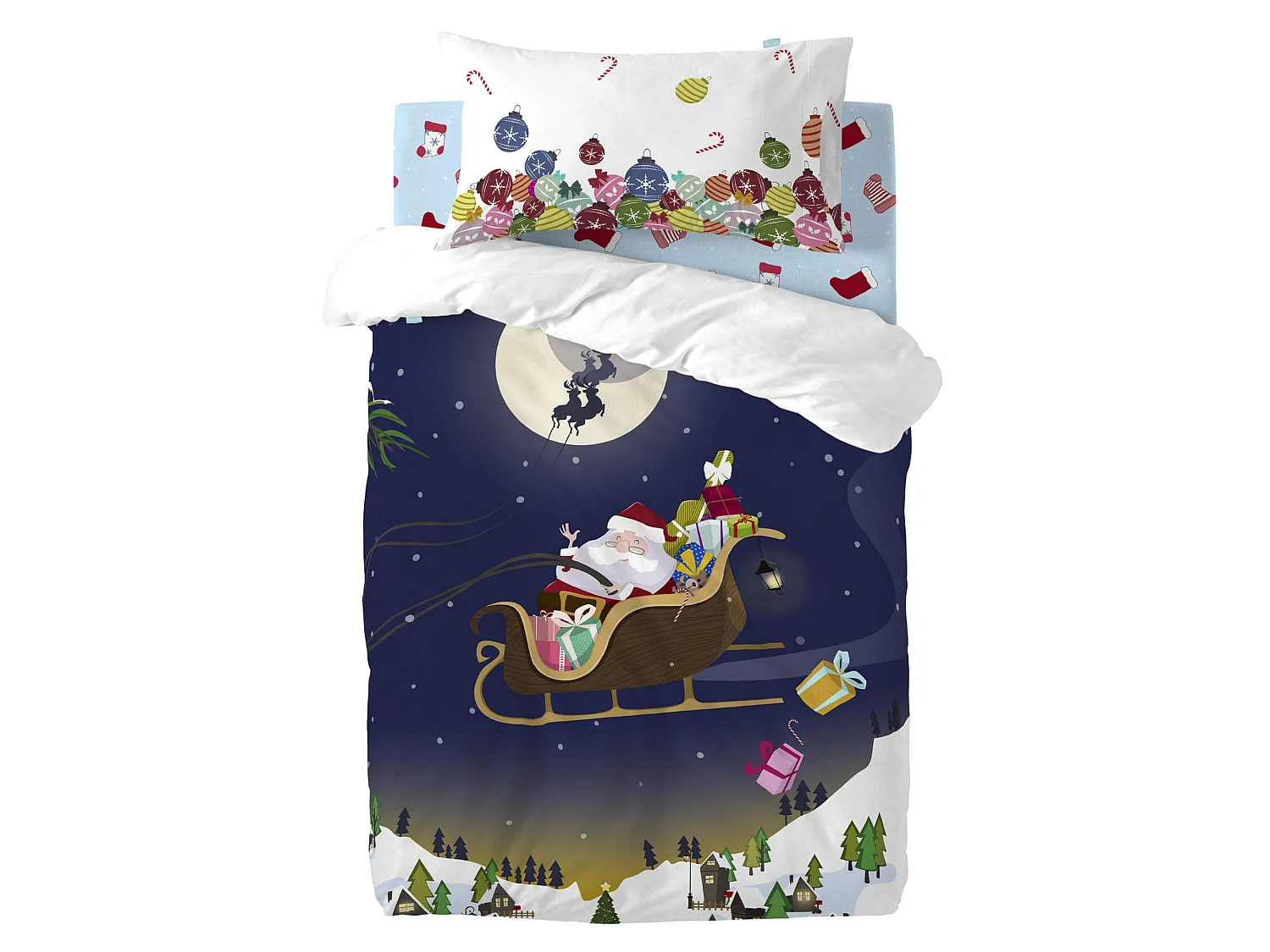 Spannbetttuch Kinderbett 60x120 cm Merry christmas