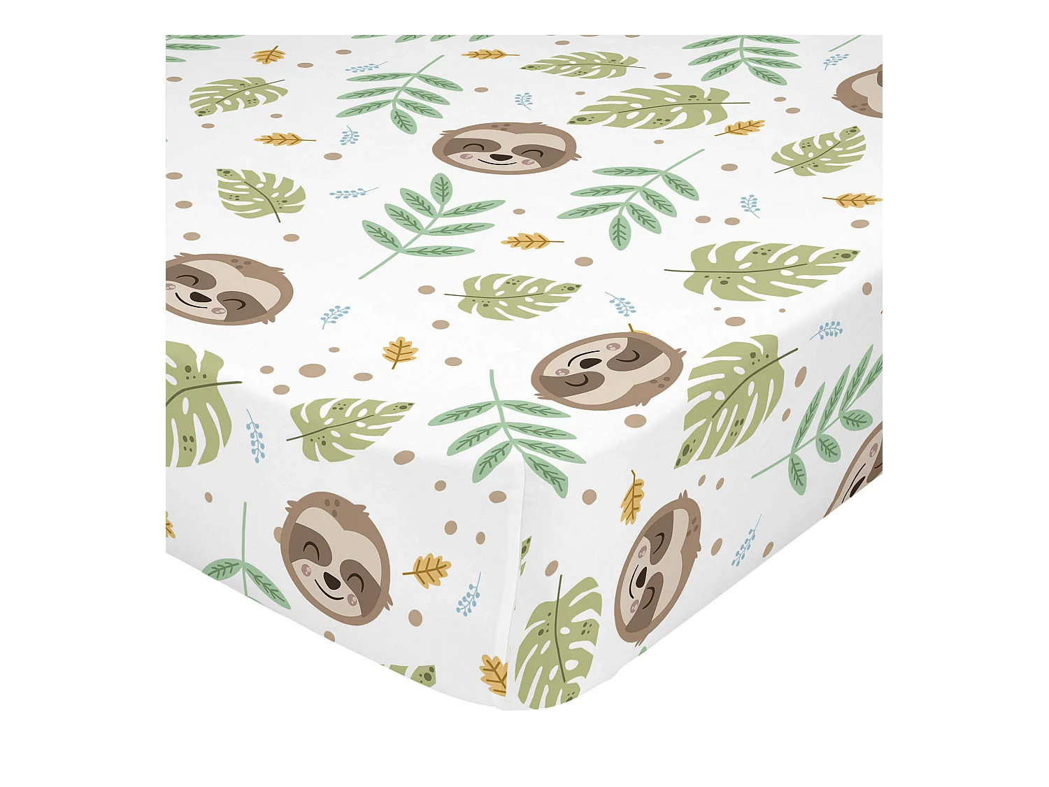 Lenzuolo inferiore Lettino 60x120 cm Happy sloth