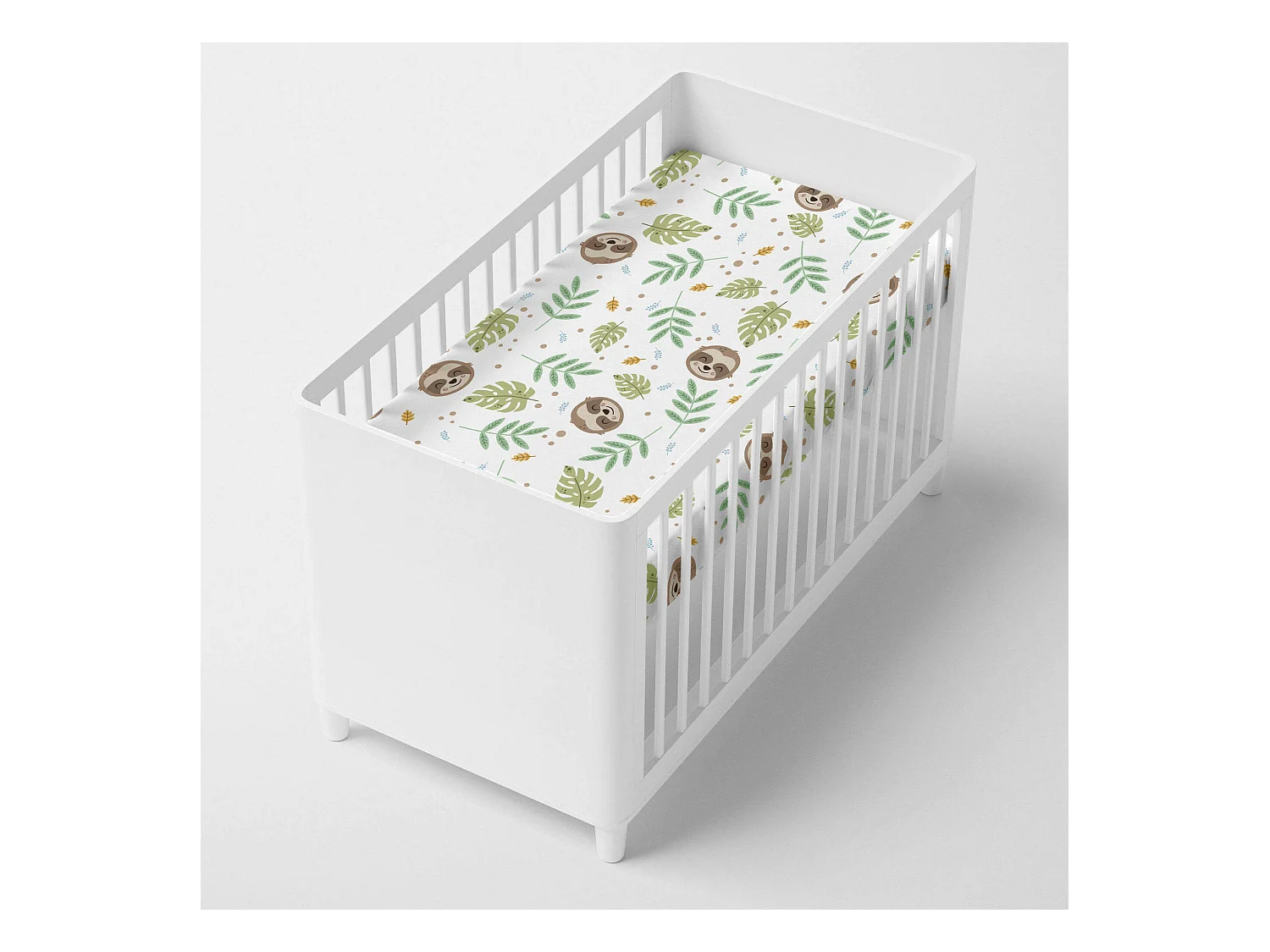 Lenzuolo inferiore Lettino 60x120 cm Happy sloth