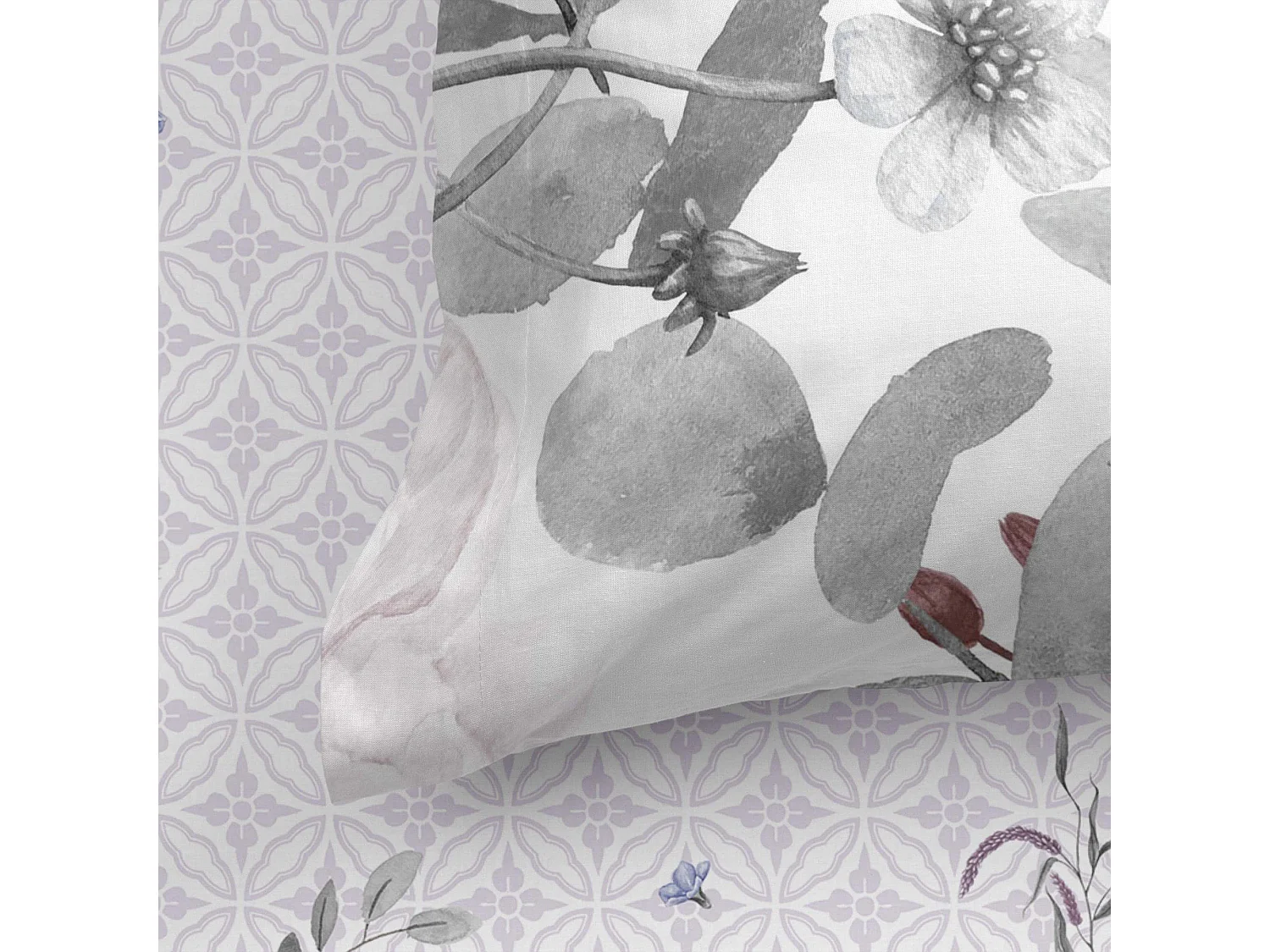 Drap-housse 160x200 cm Delicate bouquet