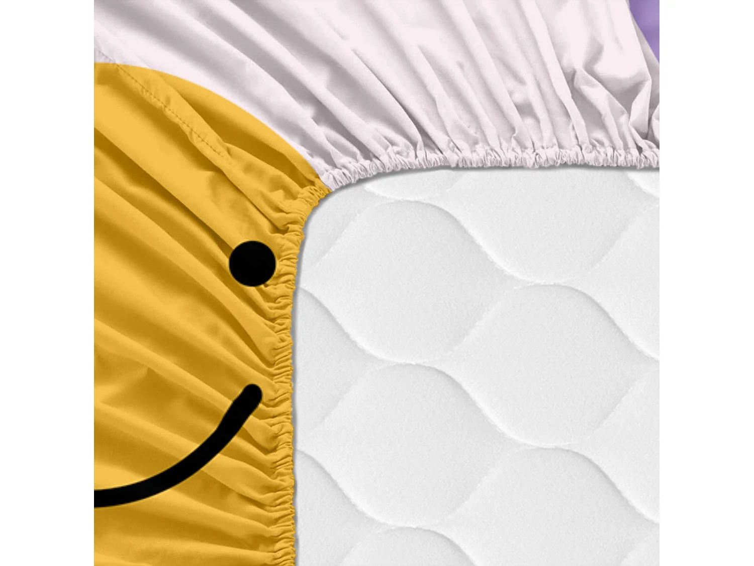 Spannbetttuch 200x200 cm Funny faces