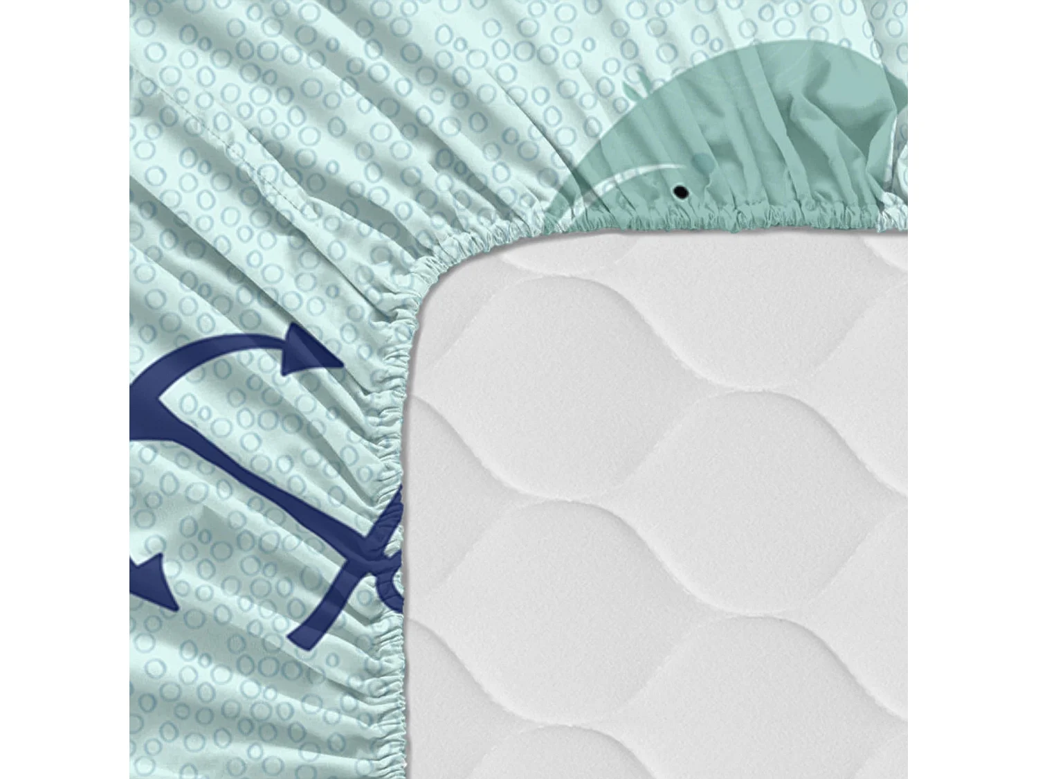 Drap-housse 90x200 cm Whale