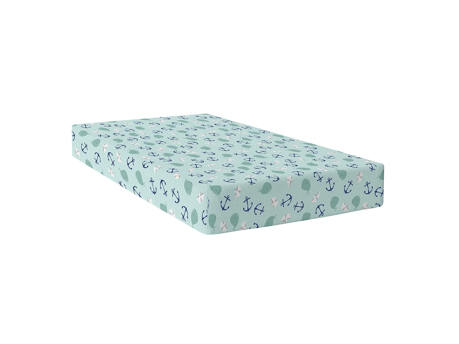 Drap-housse 90x200 cm Whale