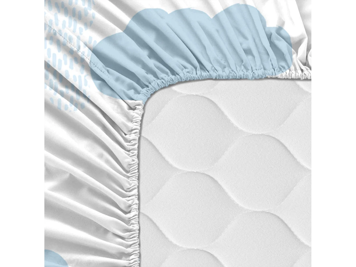 Spannbetttuch Kinderbett 60x120 cm Clouds