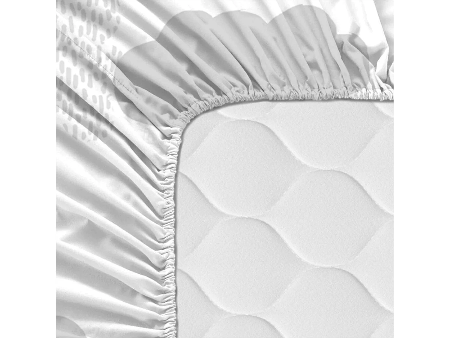 Drap-housse Lit Bébé 70x140 cm Clouds