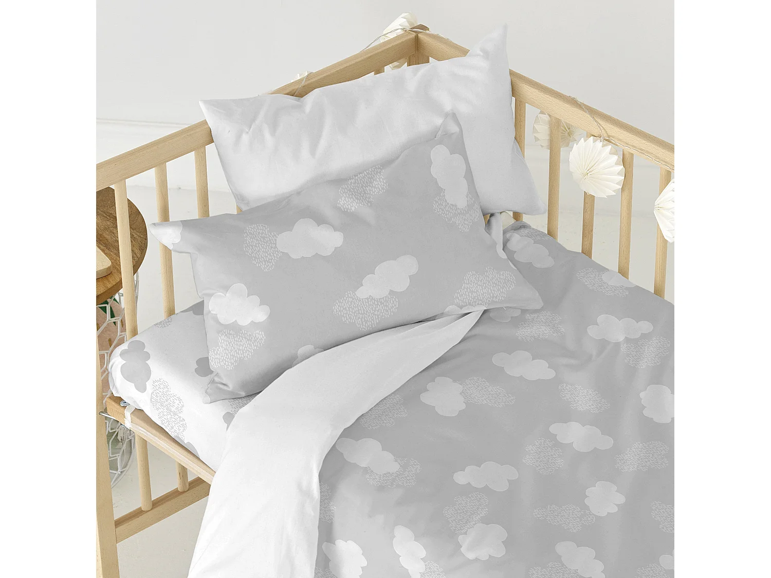 Drap-housse Lit Bébé 70x140 cm Clouds