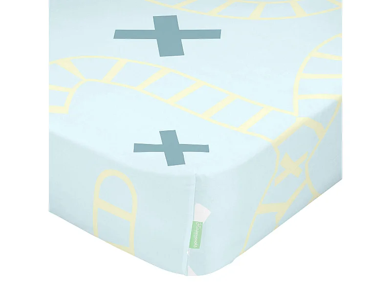 Spannbetttuch Kinderbett 60x120 cm Train