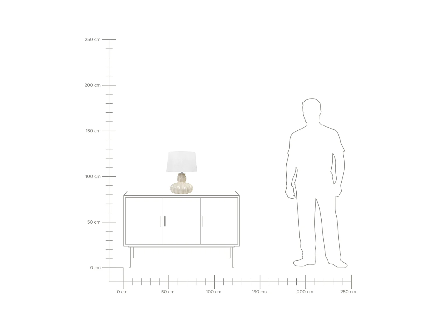 Lampe à poser MALABUKA Céramique Beige