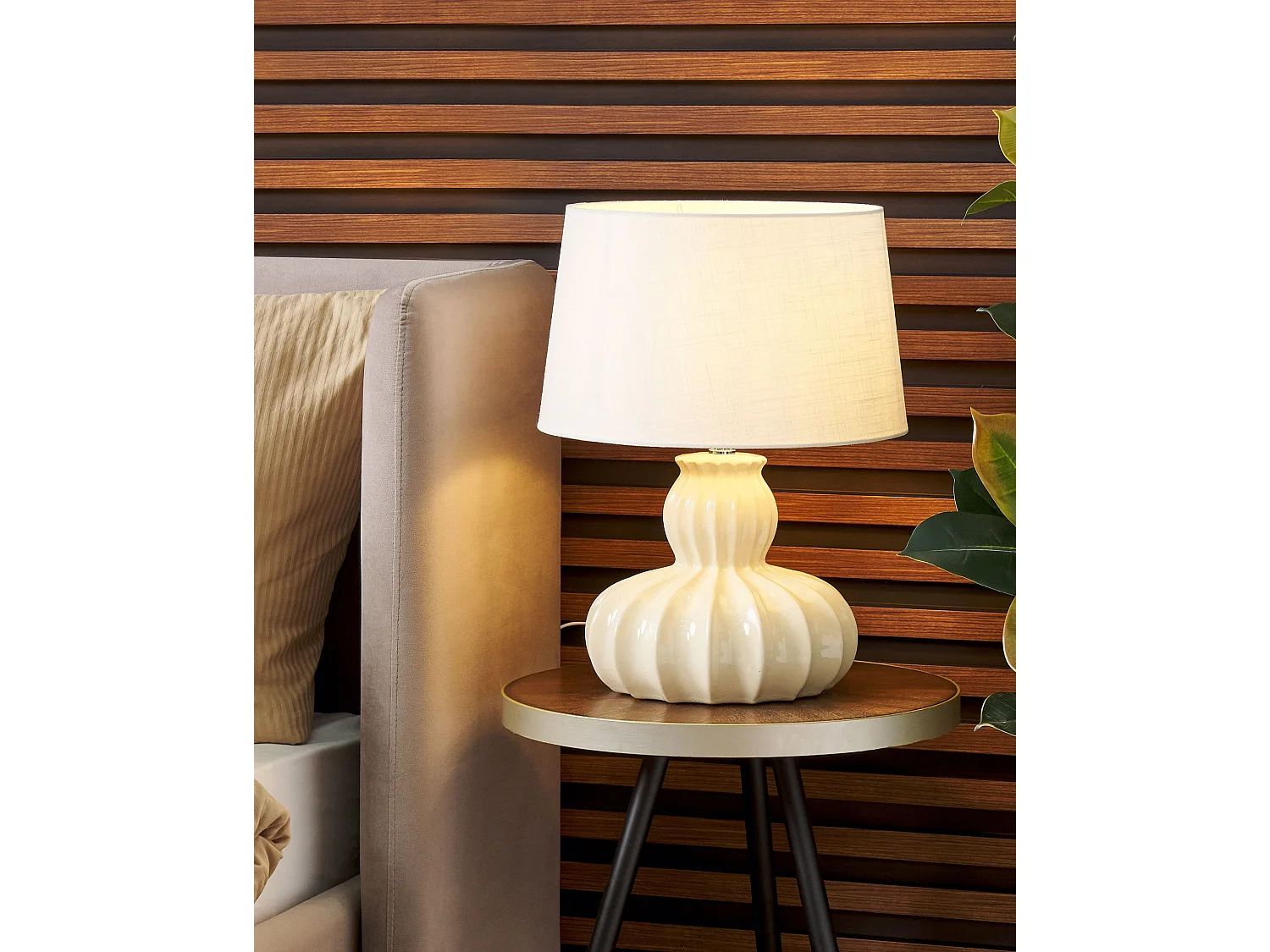 Lampe à poser MALABUKA Céramique Beige