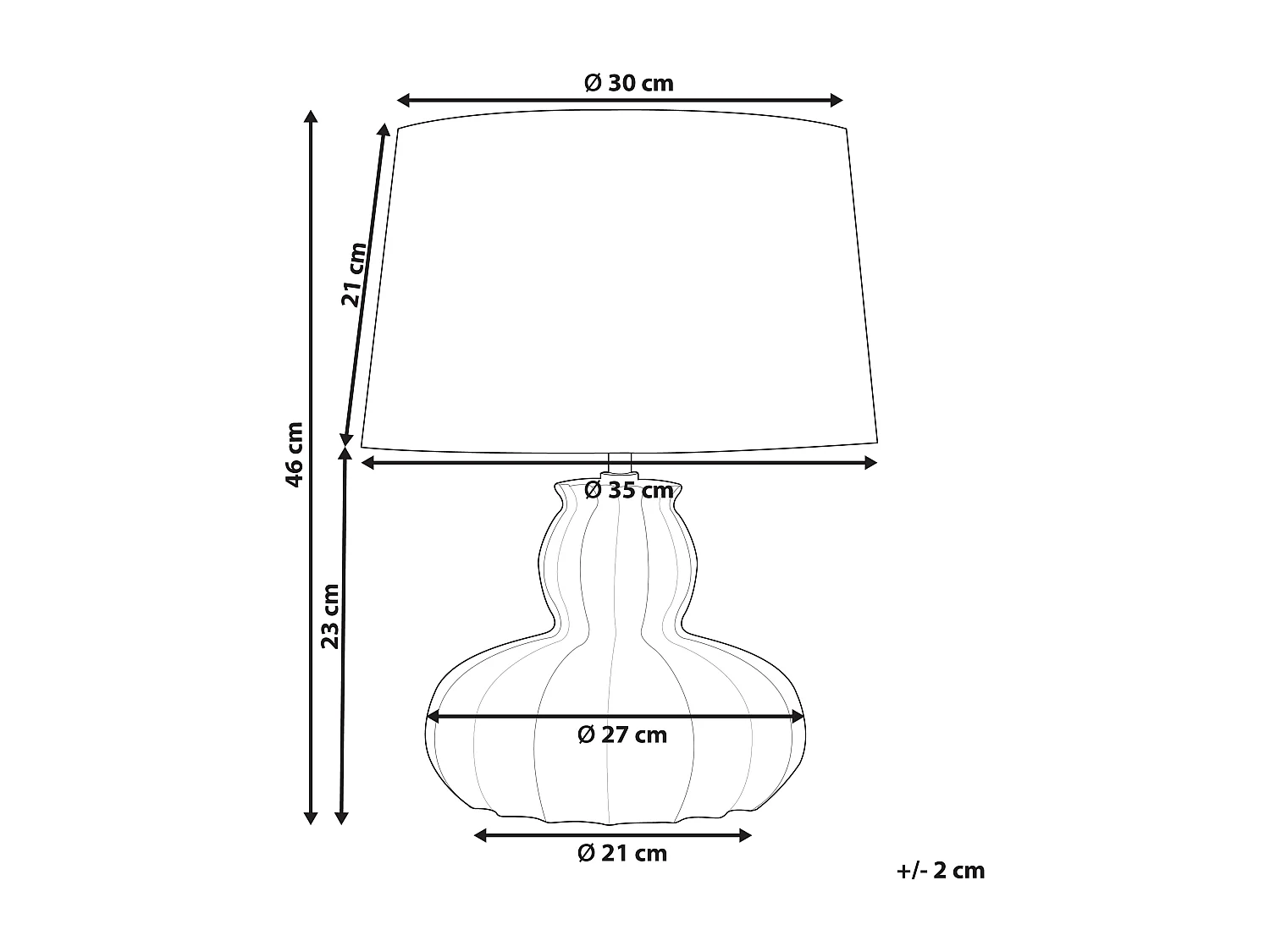 Moderne Tischlampe Glänzend Keramischer Sockel Stoffschirm Wohnzimmer Licht Beige Malabuka