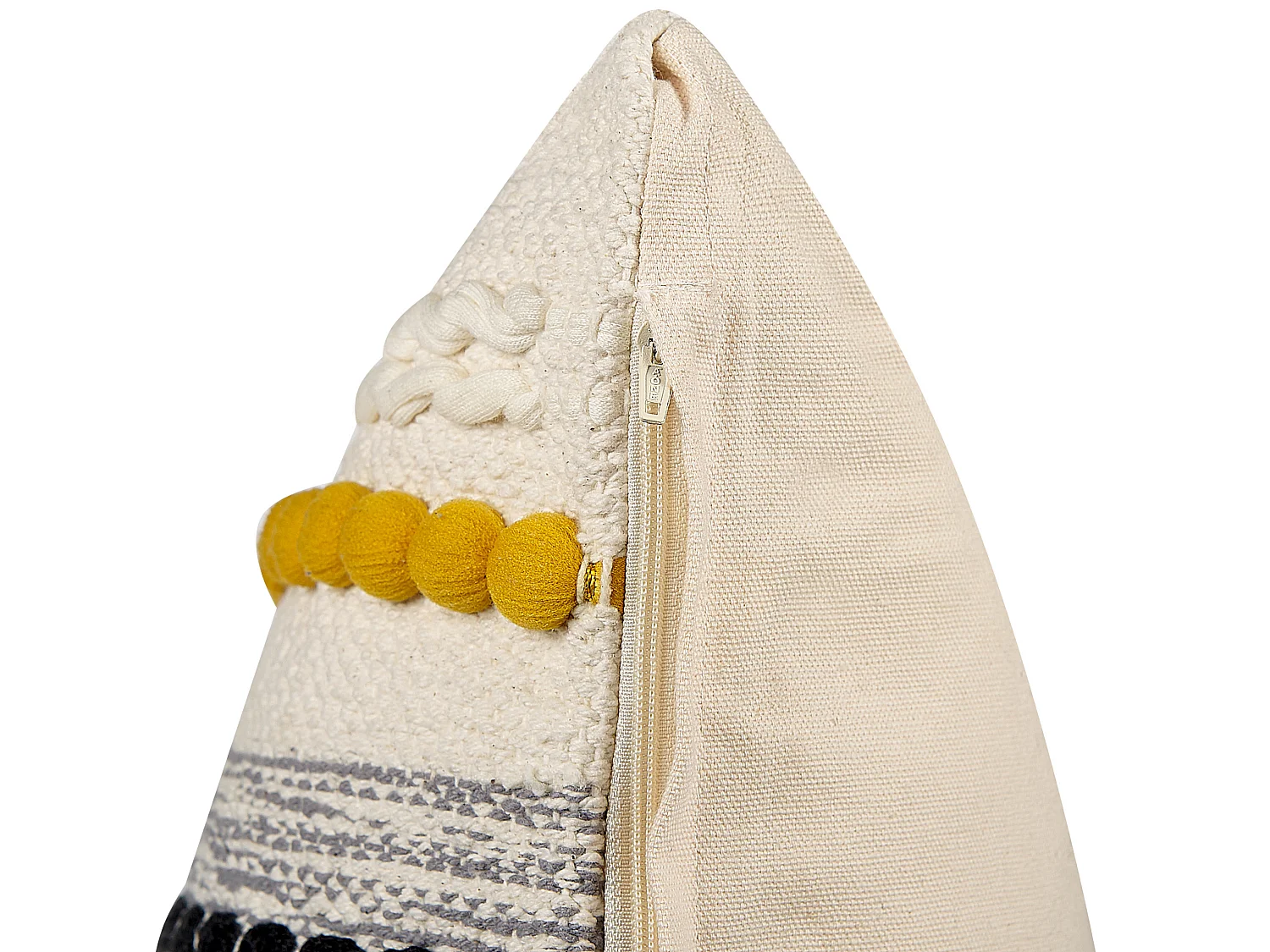 Lot de 2 coussins décoratifs ARDISIA Coton 40 x 60 cm Beige clair À rayure