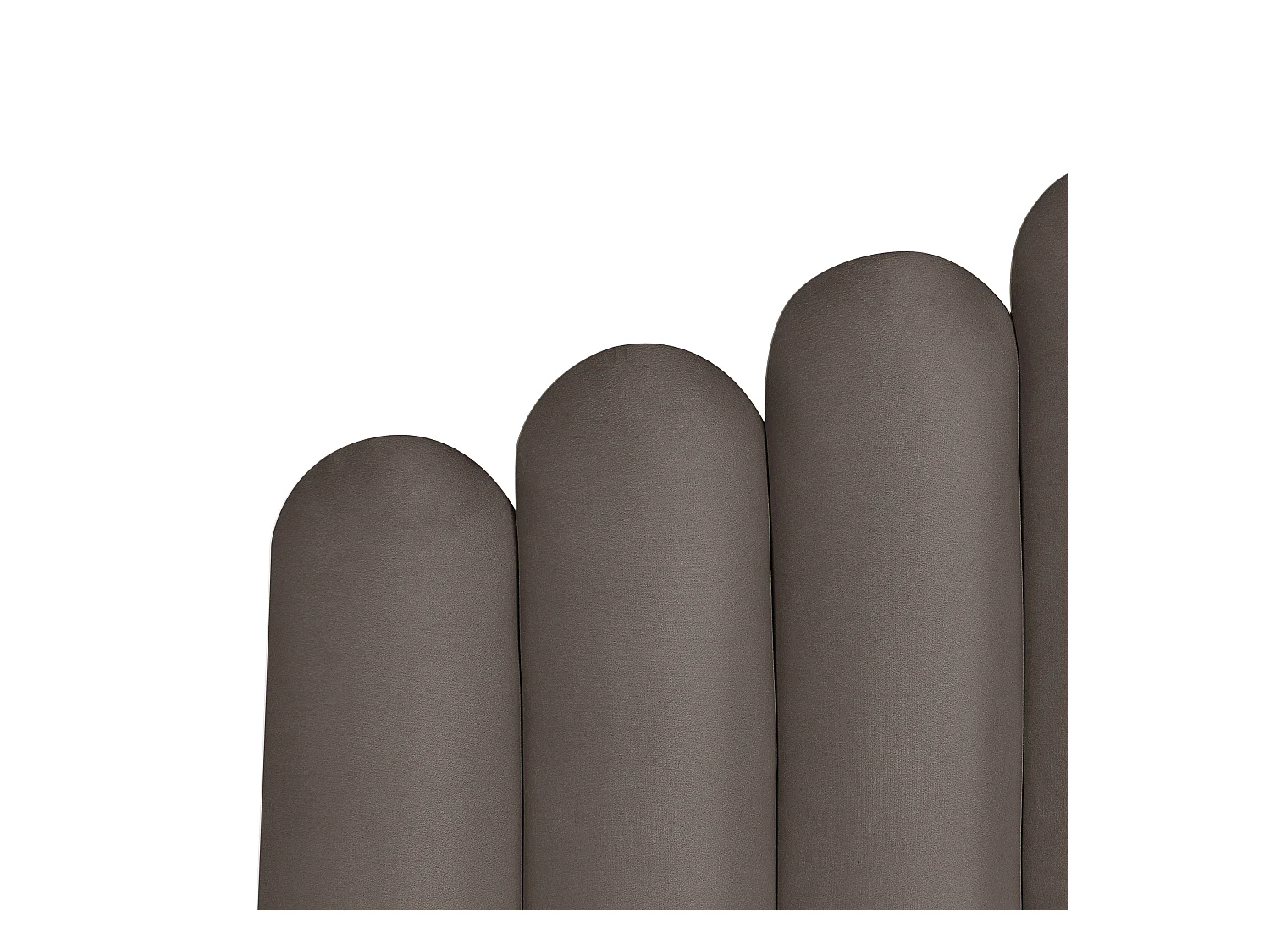 Cama con almacenaje Terciopelo VINCENNES 180 x 200 cm Gris pardo