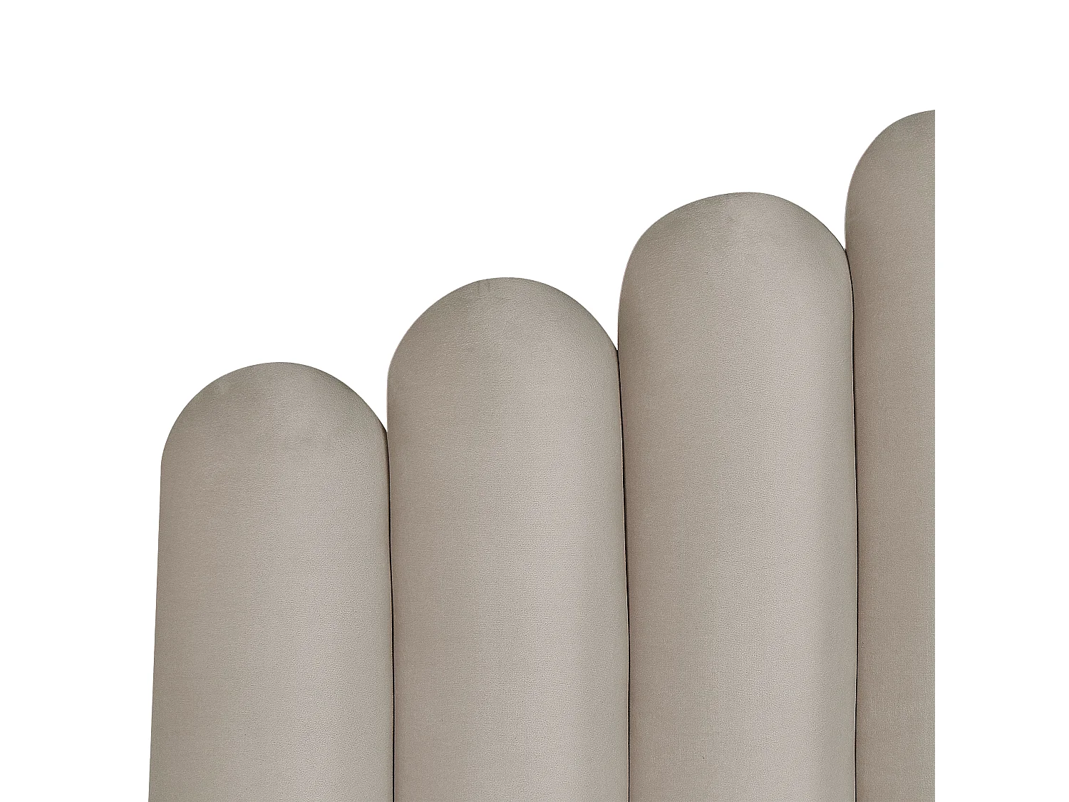 Lit ottoman Velours VINCENNES 180 x 200 cm Taupe