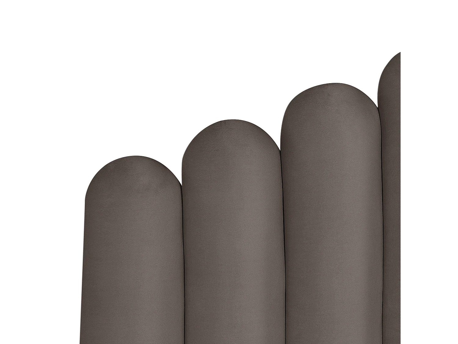 Lit ottoman Velours VINCENNES 180 x 200 cm Taupe