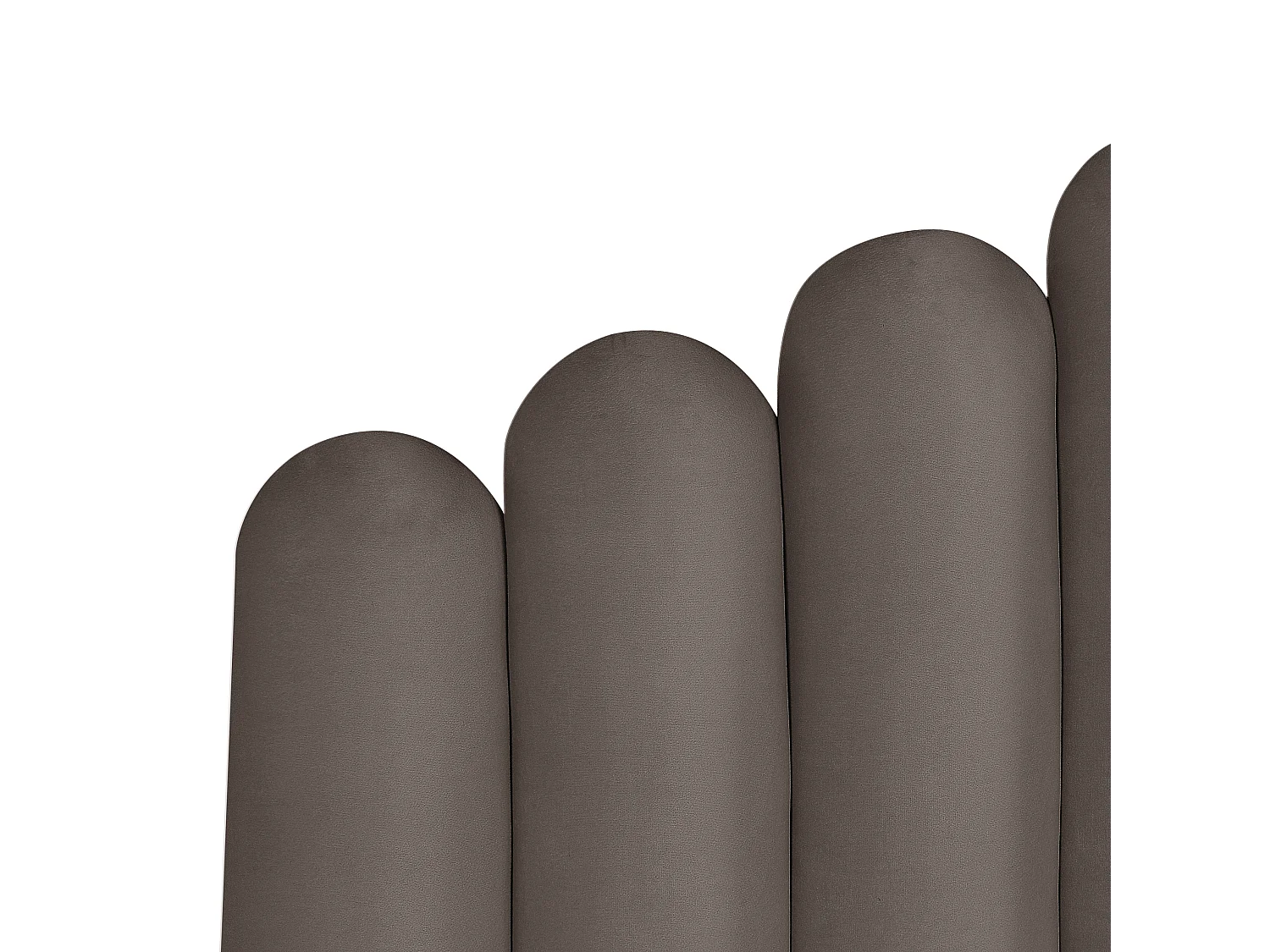 Lit ottoman Velours VINCENNES 180 x 200 cm Taupe