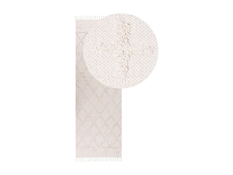 Tapis TOZLU Beige 80 x 230 cm Coton