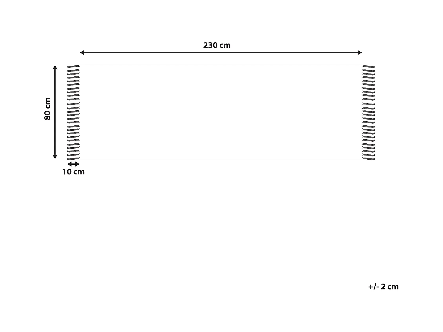 Tapis TOZLU Beige 80 x 230 cm Coton