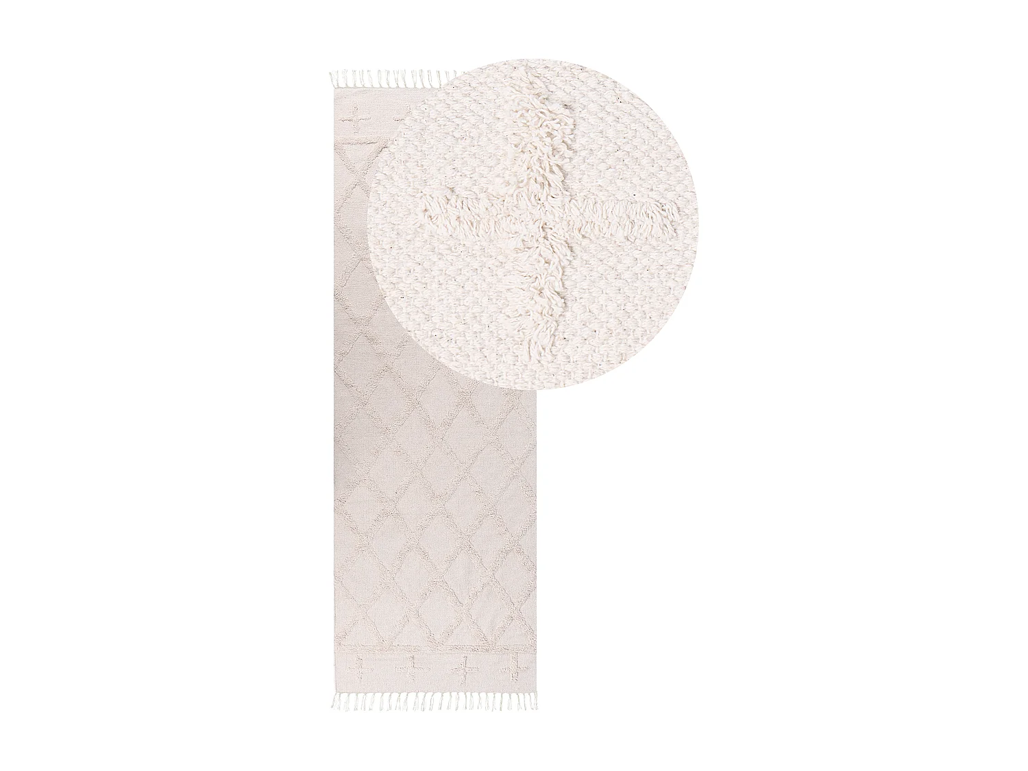 Tapis TOZLU Beige 80 x 230 cm Coton