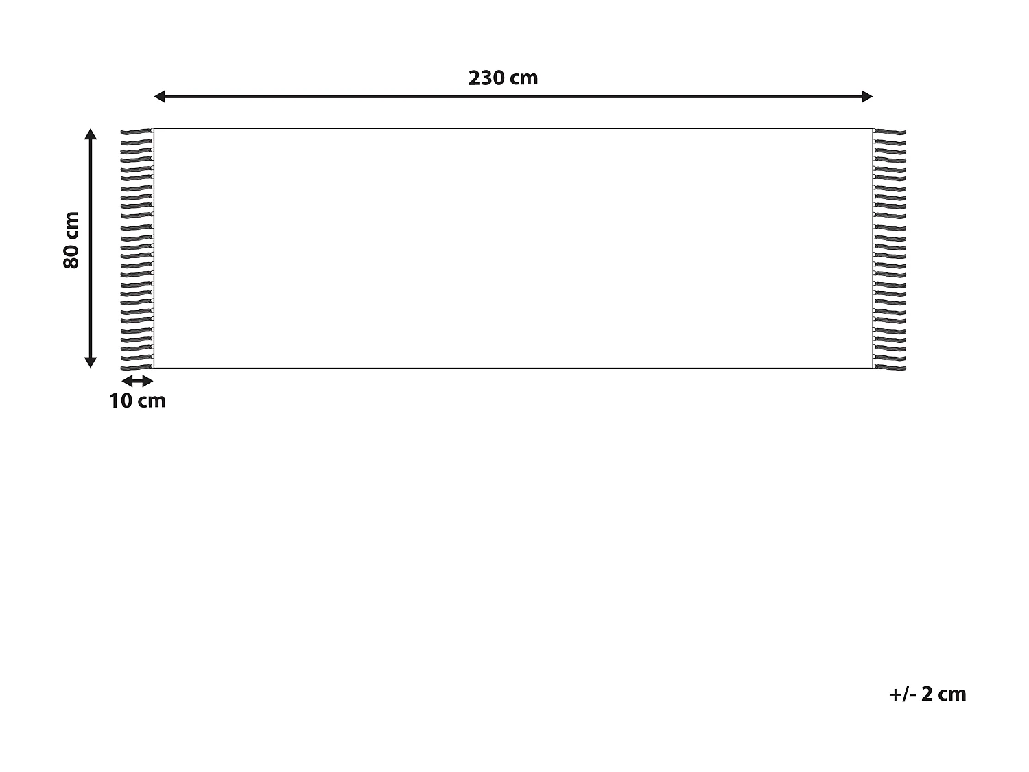 Tapis TOZLU Beige 80 x 230 cm Coton
