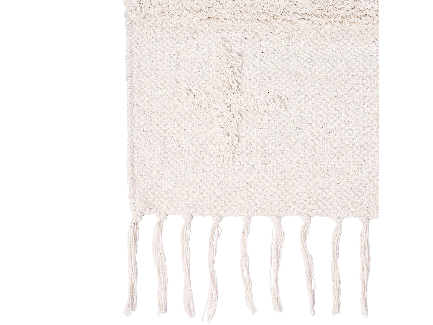 Tapis en coton beige 80 x 230 cm TOZLU