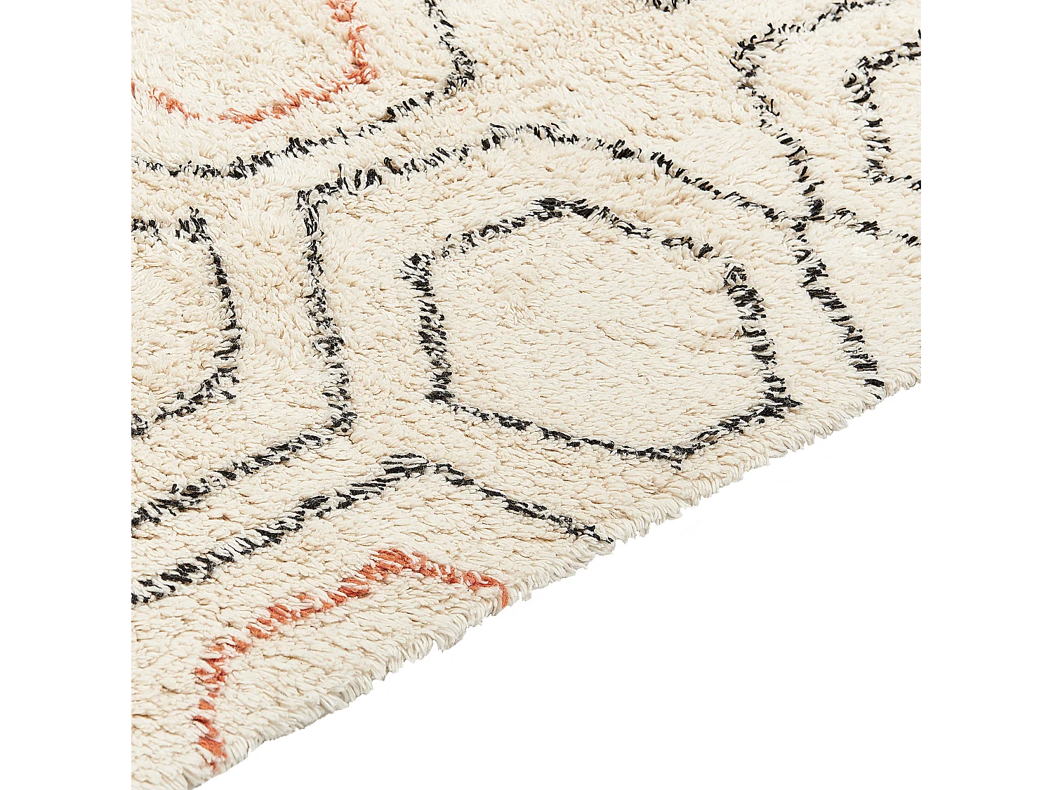 Vloerkleed katoen beige/oranje 160 x 230 cm HAJIPUR