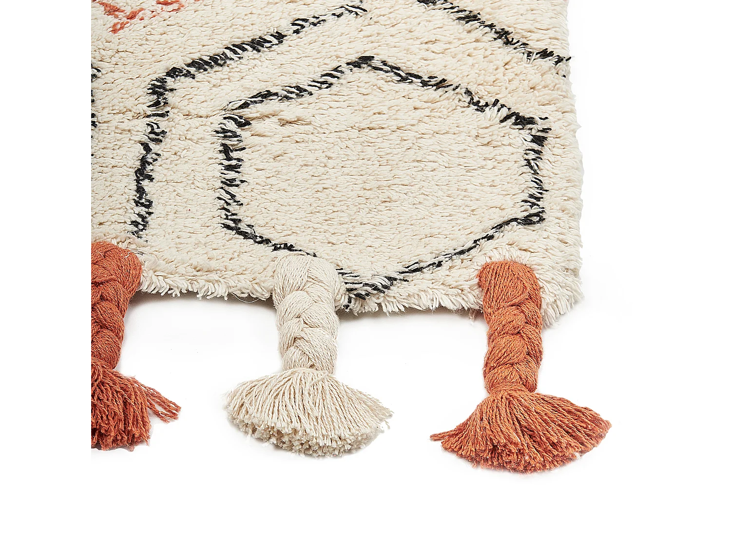 Vloerkleed katoen beige/oranje 160 x 230 cm HAJIPUR