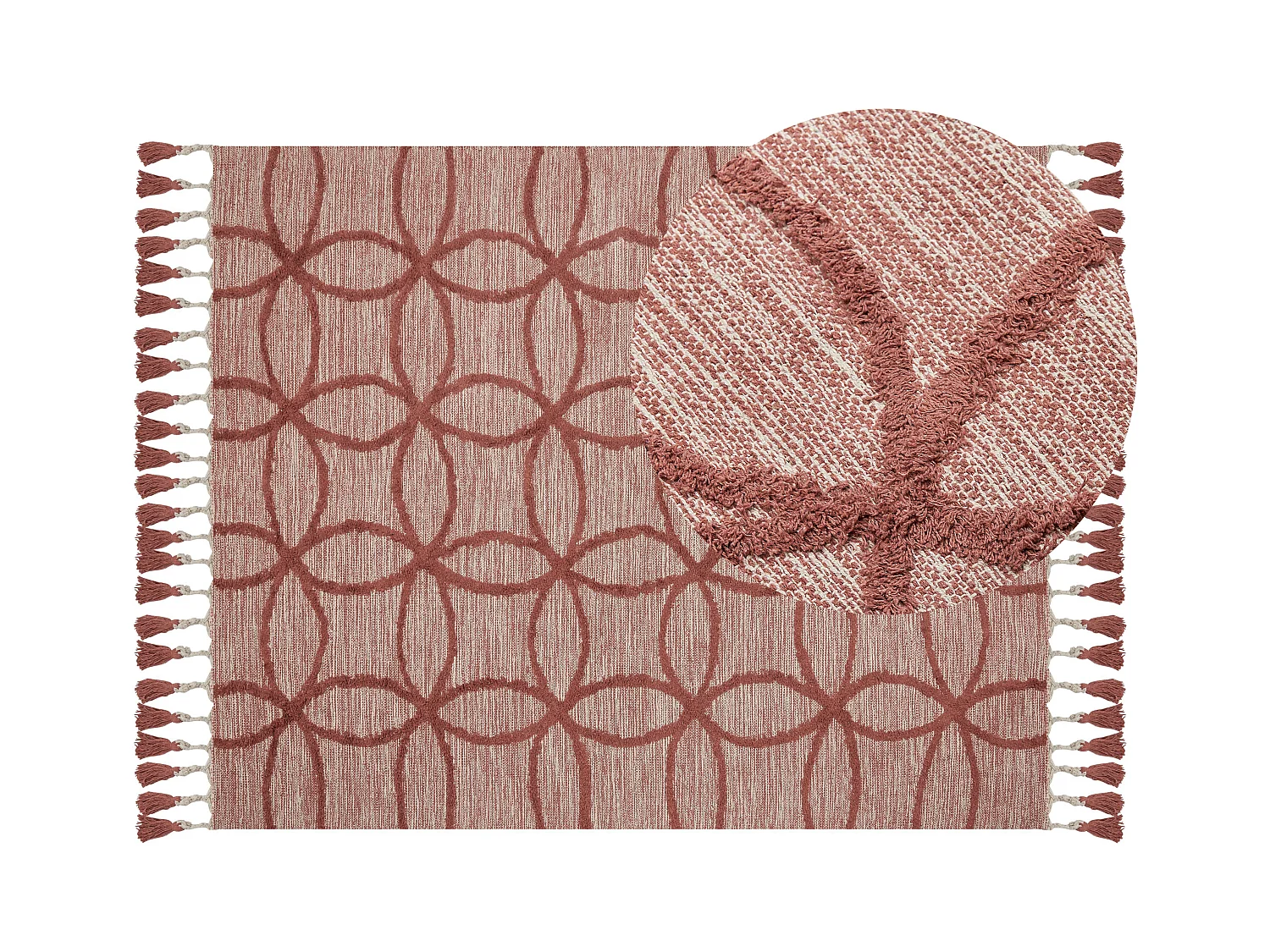 Tapis KIRSEHIR Rouge 160 x 230 cm Coton