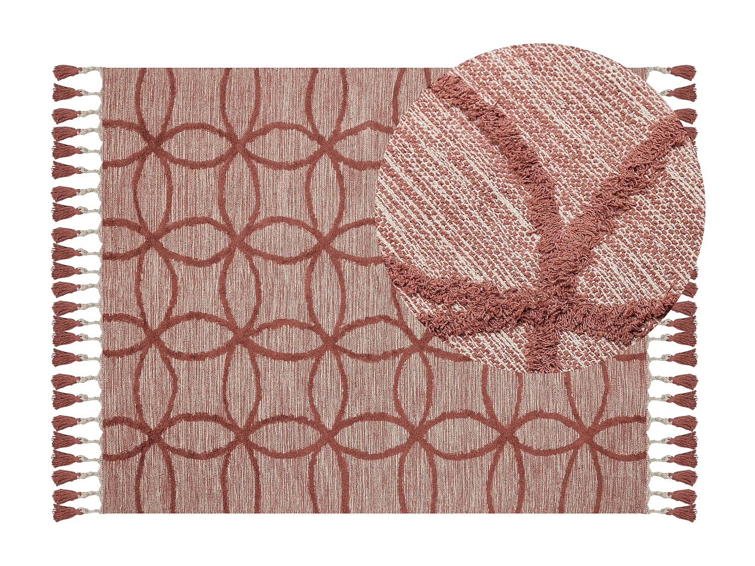 Tapis KIRSEHIR Rouge 160 x 230 cm Coton