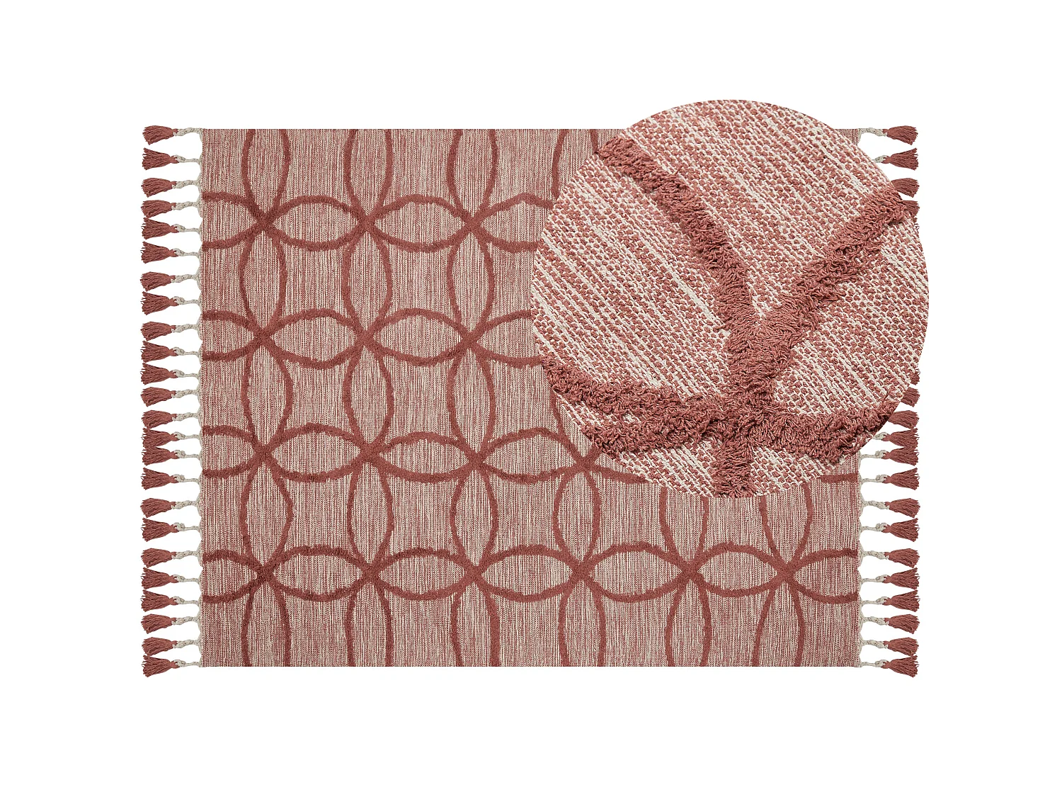 Tapis en coton rouge 160 x 230 cm KIRSEHIR