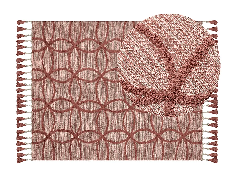 Tapis KIRSEHIR Rouge 160 x 230 cm Coton