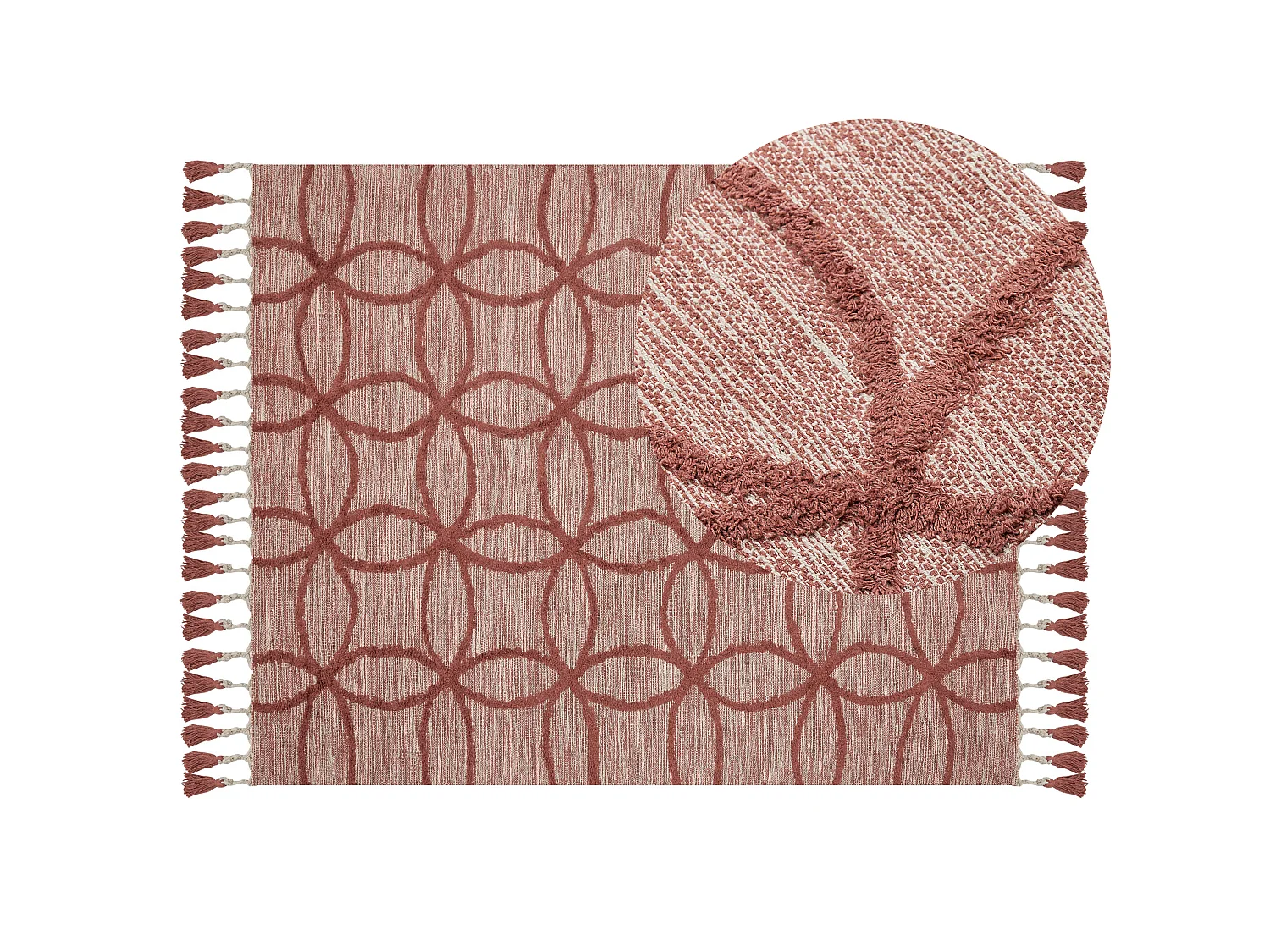 Tapis en coton rouge 140 x 200 cm KIRSEHIR