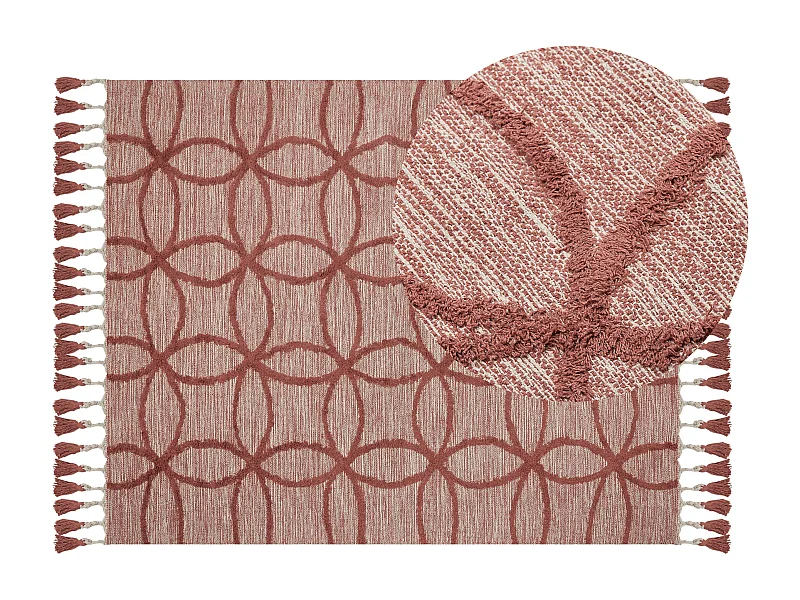 Tapis KIRSEHIR Rouge 140 x 200 cm Coton