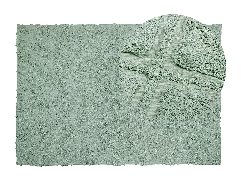 Tapis HATAY Vert clair 140 x 200 cm Coton