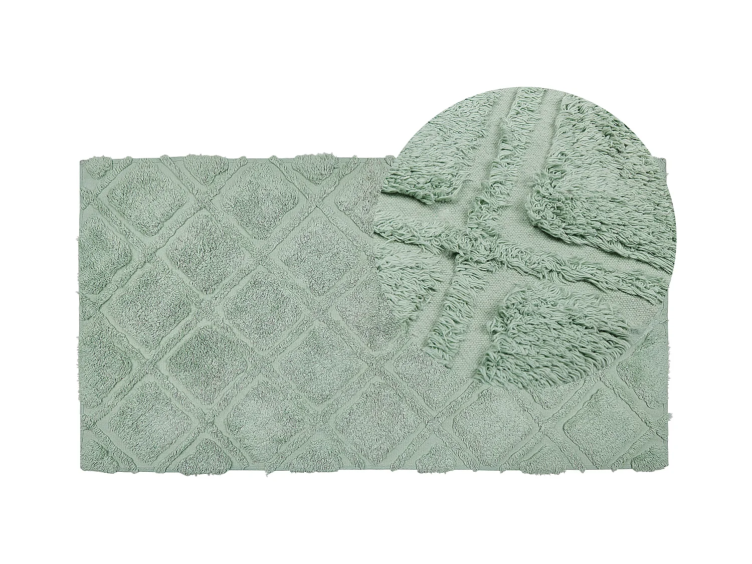 Tapis HATAY Vert clair 80 x 150 cm Coton