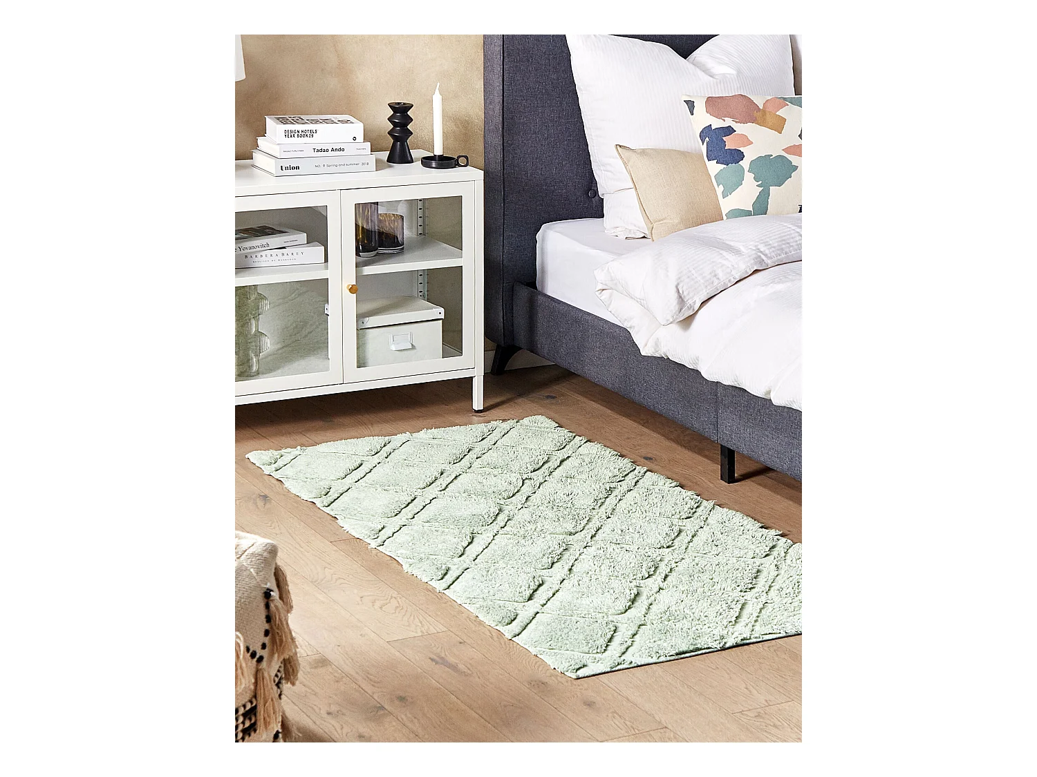 Tapis HATAY Vert clair 80 x 150 cm Coton