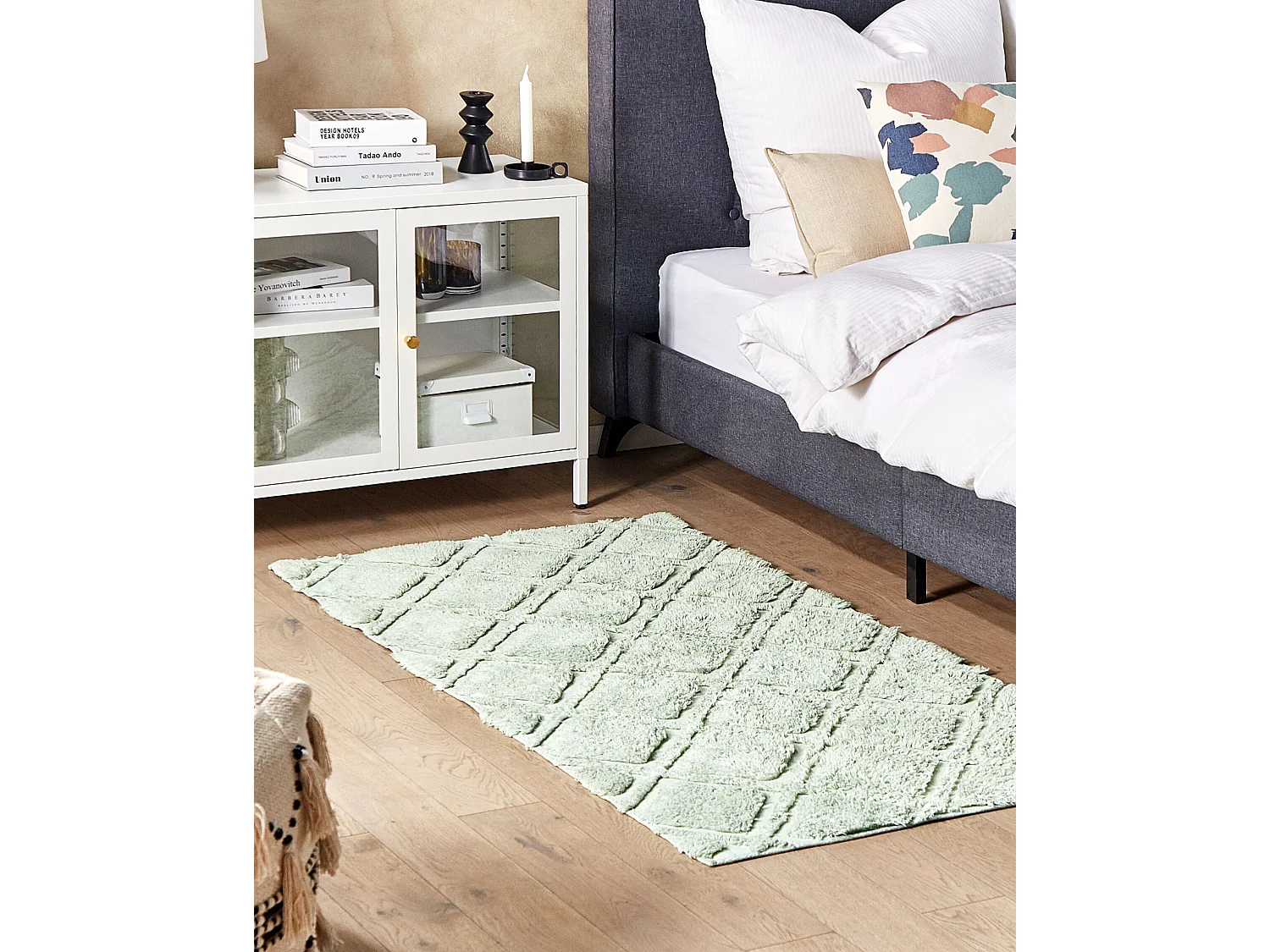 Tapis HATAY Vert clair 80 x 150 cm Coton