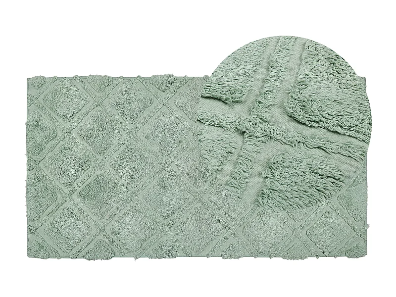 Vloerkleed katoen groen 80 x 150 cm HATAY