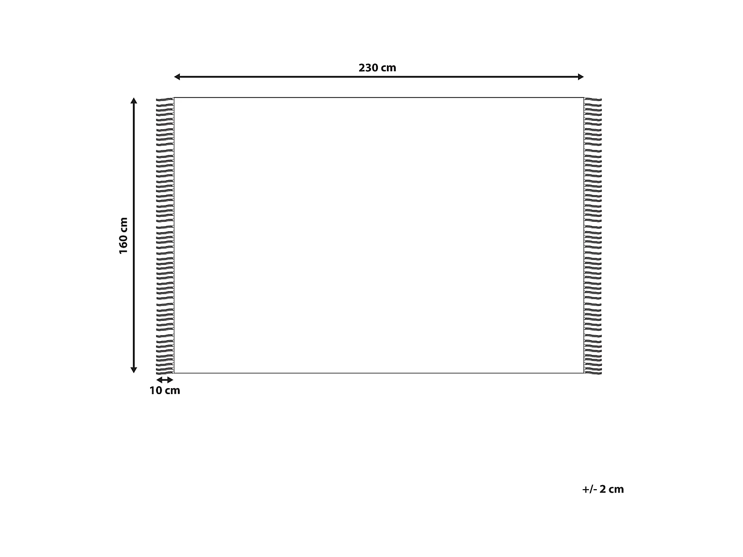 Vloerkleed katoen beige/zwart 160 x 230 cm KONUR