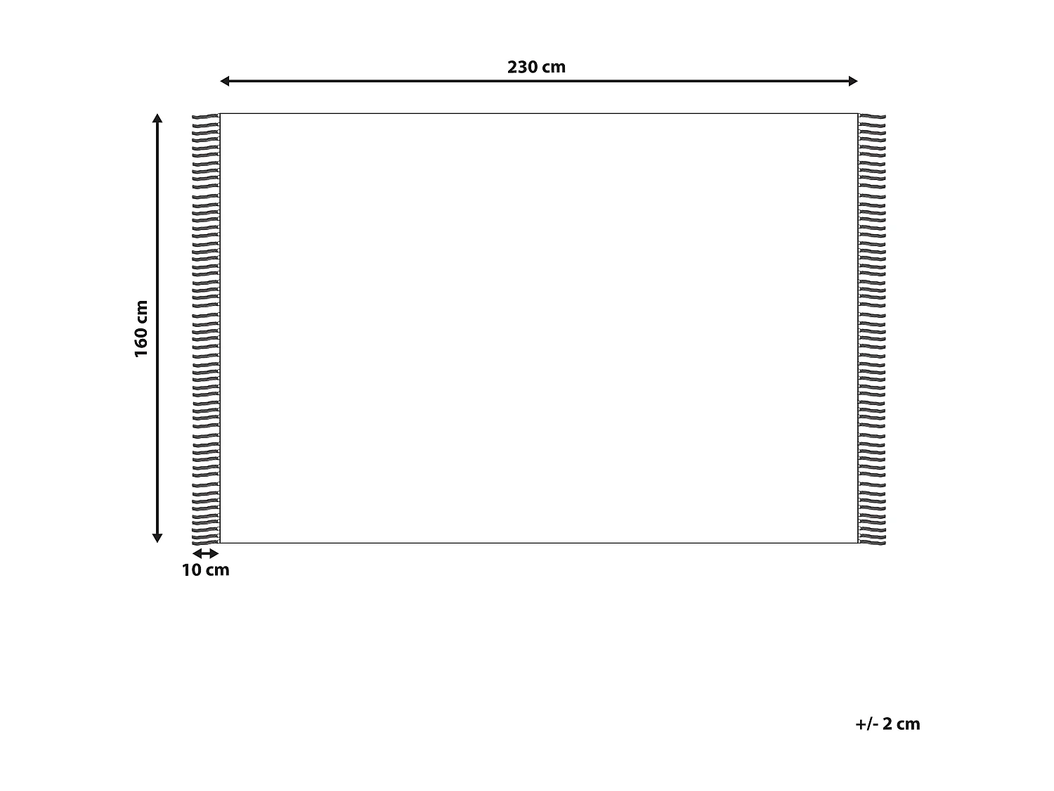 Vloerkleed katoen beige/zwart 160 x 230 cm KONUR