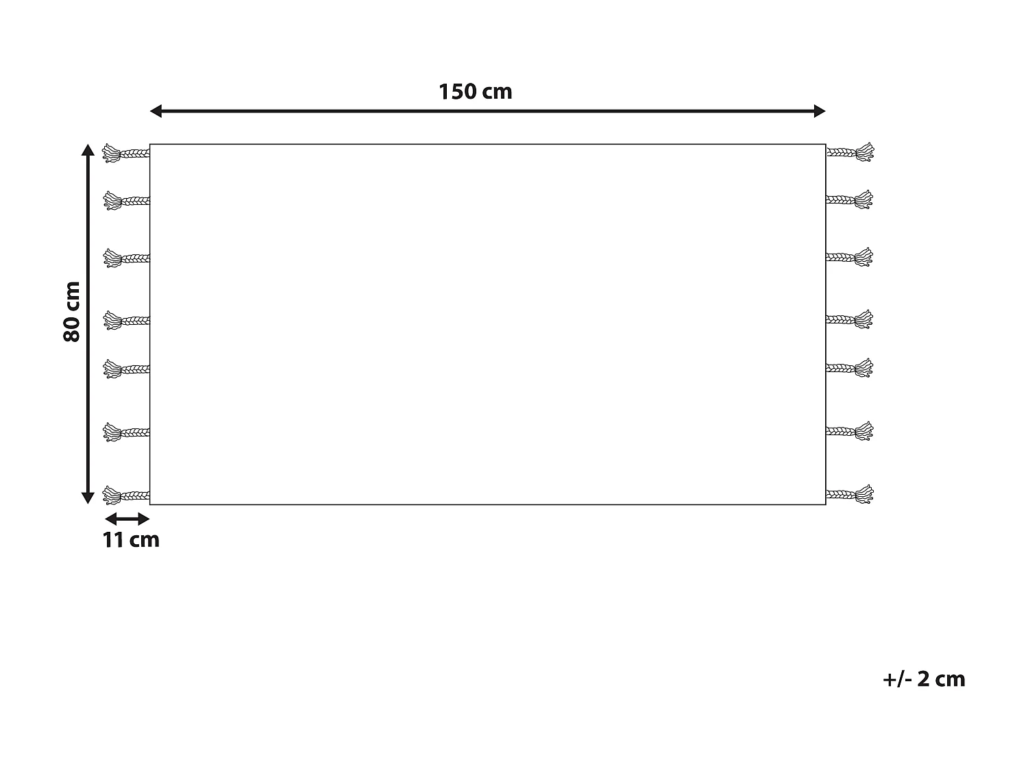 Tapis HAJIPUR Beige 80 x 150 cm Coton