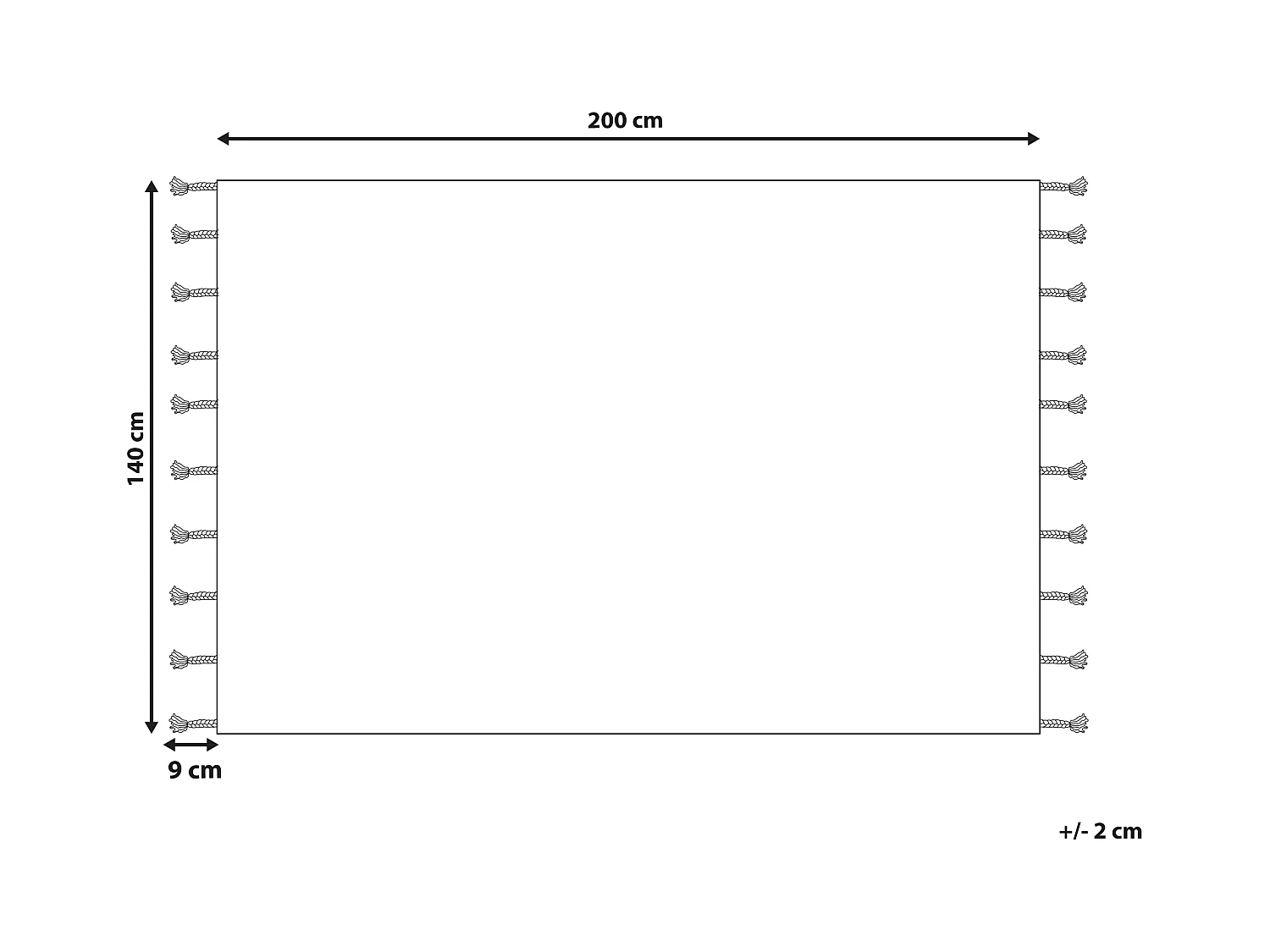 Alfombra de algodón beige/naranja/negro 140 x 200 cm HAJIPUR