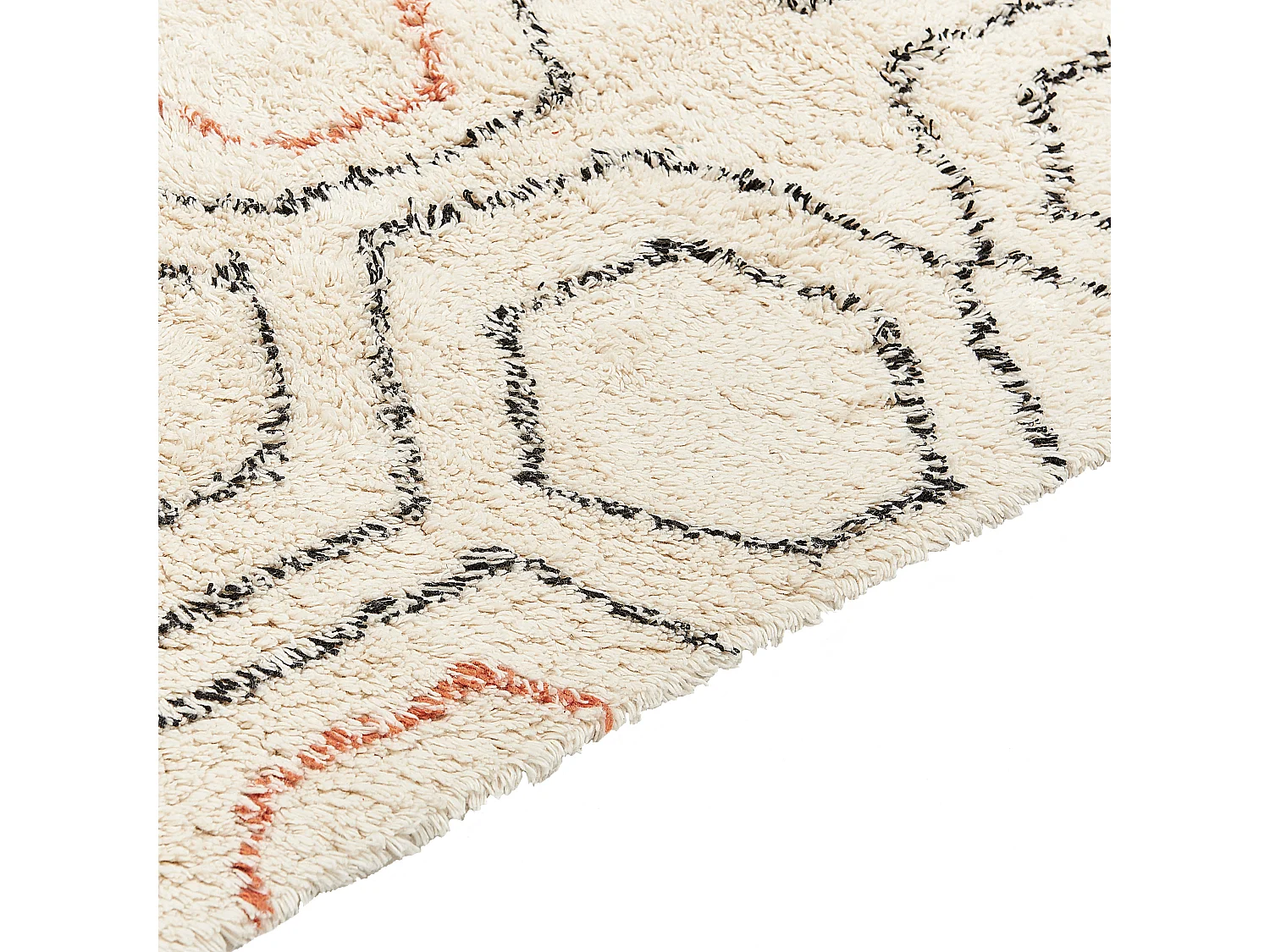 Tappeto cotone beige e arancione 140 x 200 cm HAJIPUR