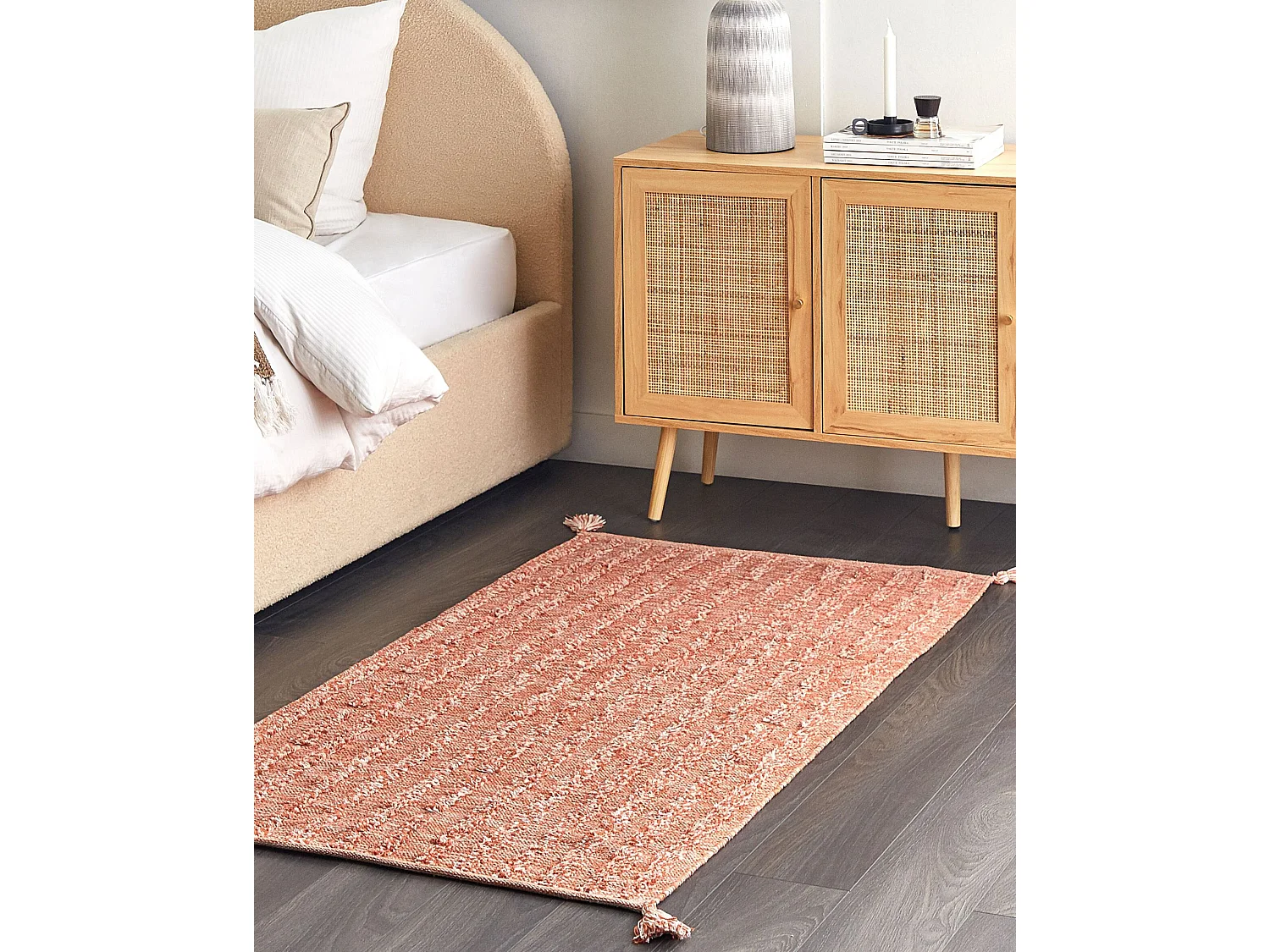 Dywan bawełniany 80 x 150 cm pomarańczowy MUGLA