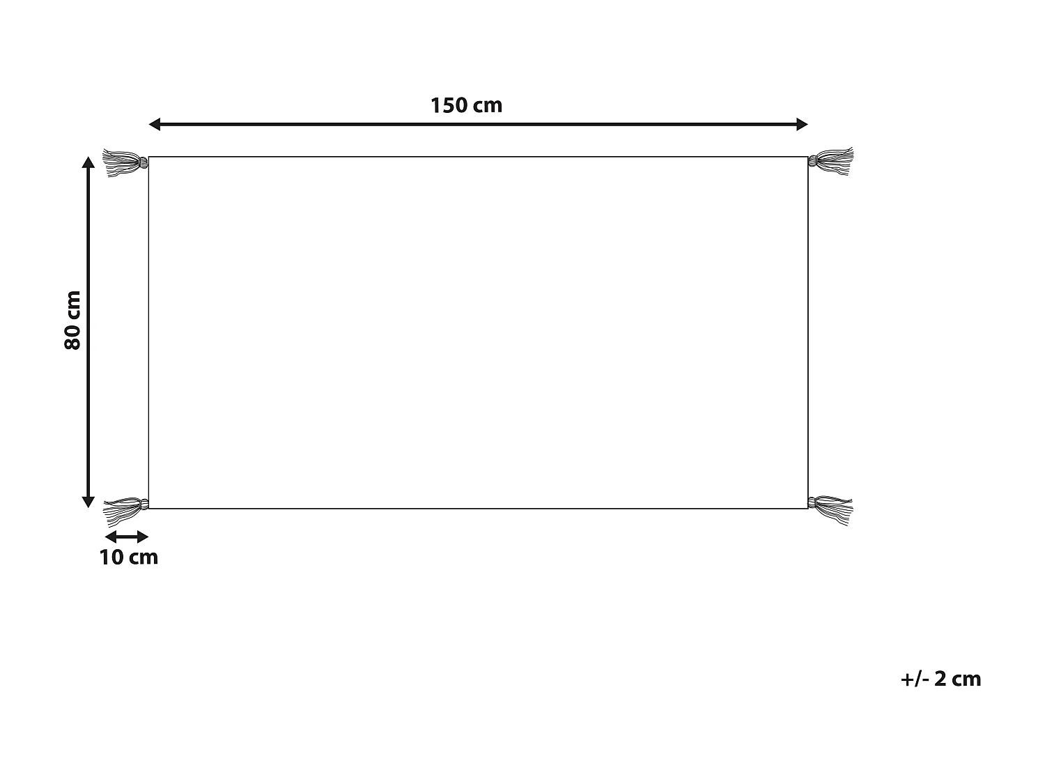 Tapete de algodão laranja 80 x 150 cm MUGLA