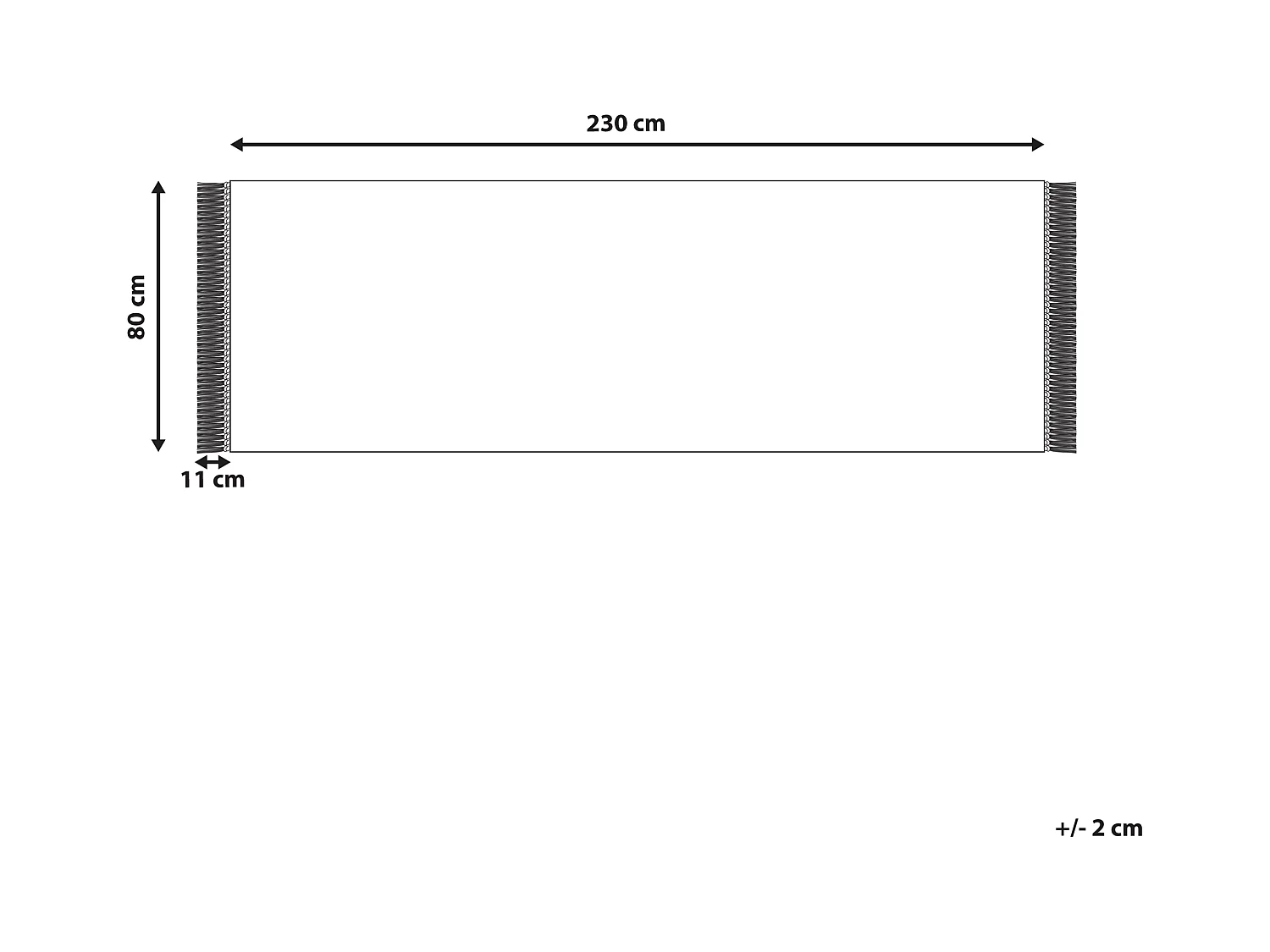 Tapis CETMI Beige 80 x 230 cm Coton